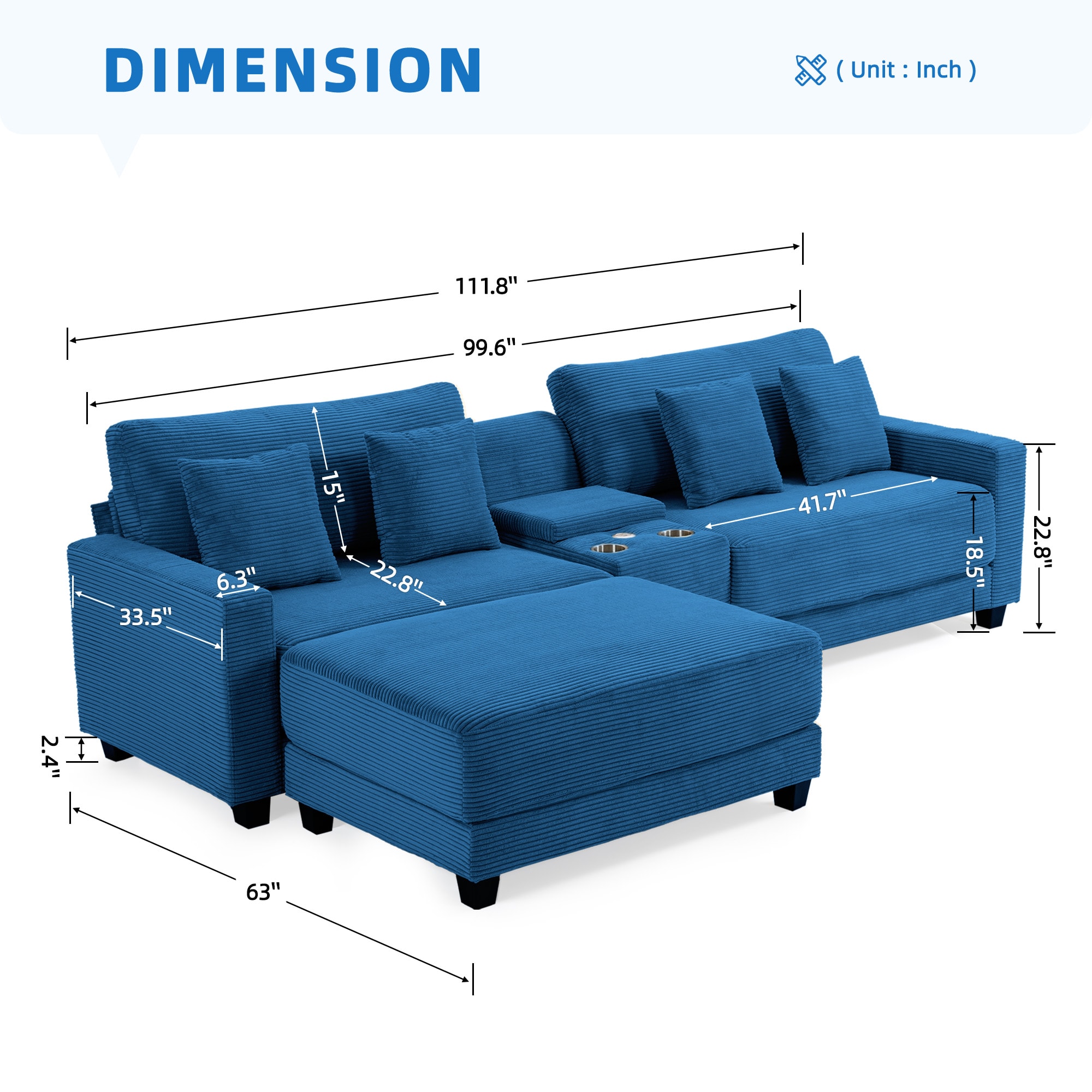 VOUA SAF-DXR3-BE1 Sofas-Loveseats - View #5
