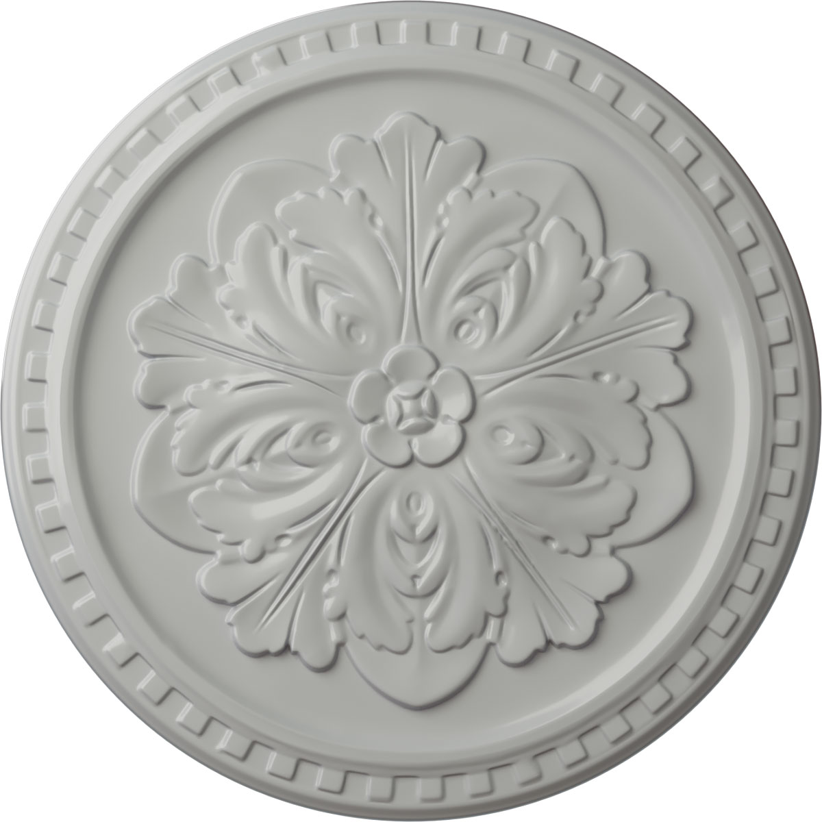 Ekena Millwork CM16ERFRF Emeryville 16.875-in W x 16.875-in L Painted Frost Polyurethane Whole Ceiling Medallion