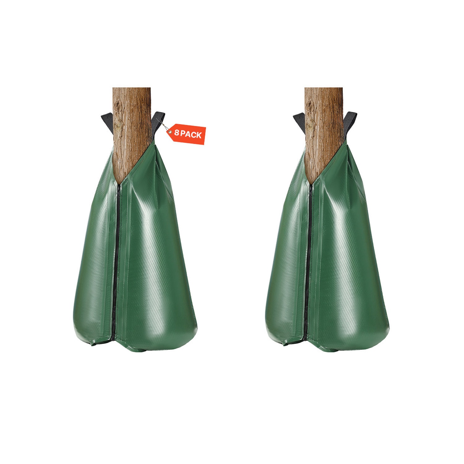VEVOR Tree Watering Bag  8 Packs 20 Gallons Watering Bags for New Trees  5-9 Hours Slow Release Refillable Tree Drip Irrigation Bags with Zipper  Durable Tree Watering System for Deep Root Targeting