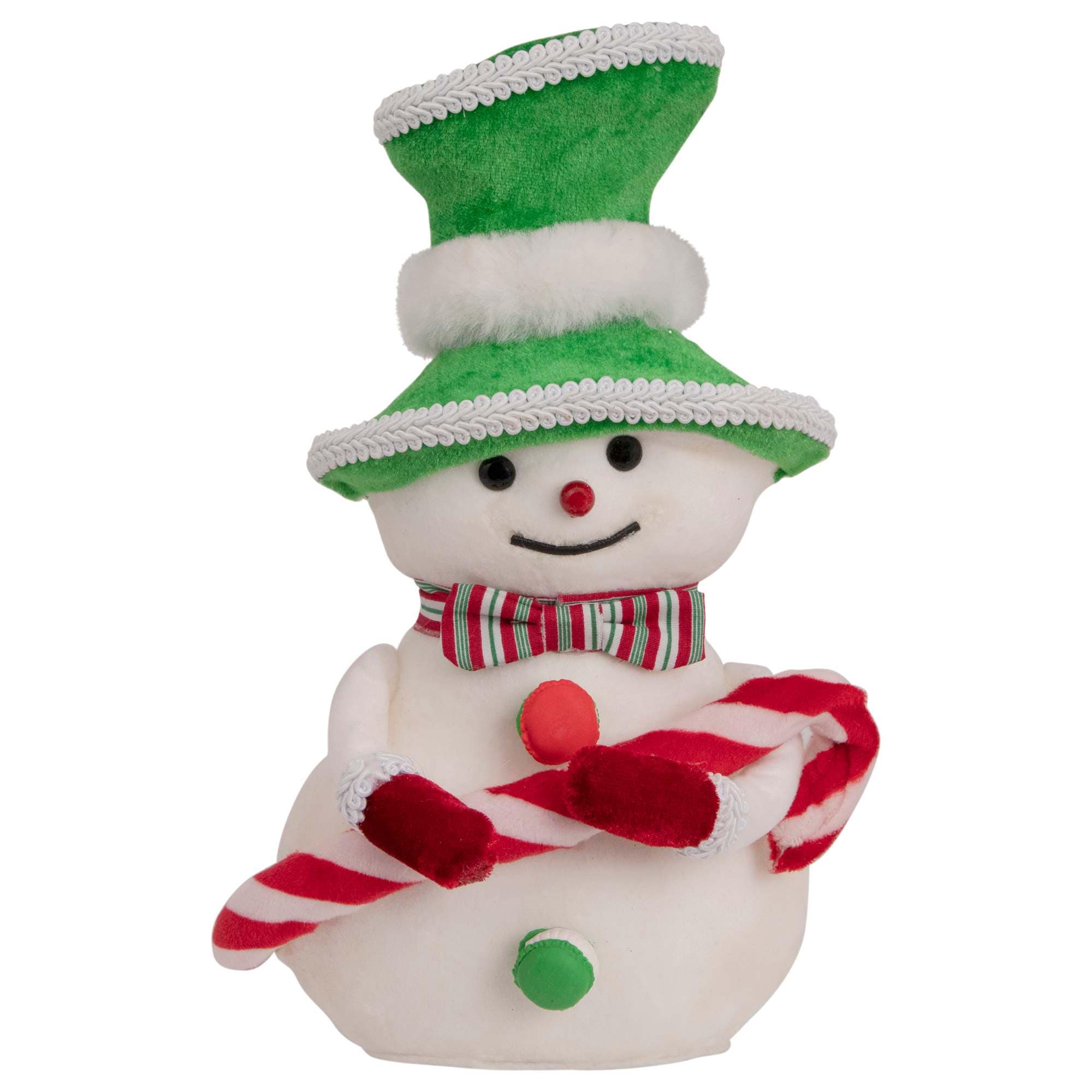 Northlight Snowman with Candy Cane Christmas Figure - 10 inch