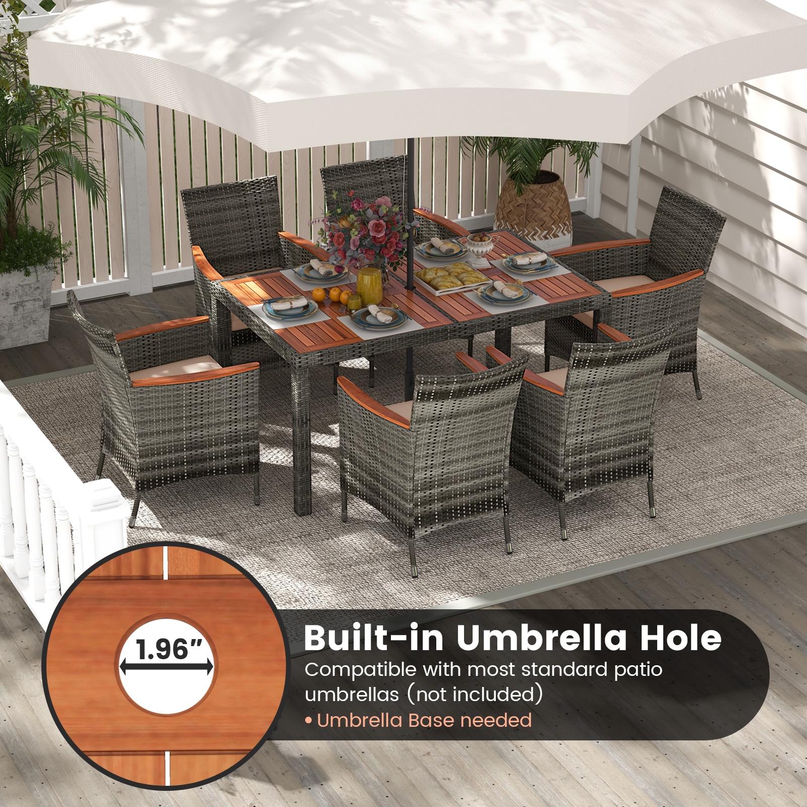 Forclover HBV-65219B Patio-Dining-Sets - View #3