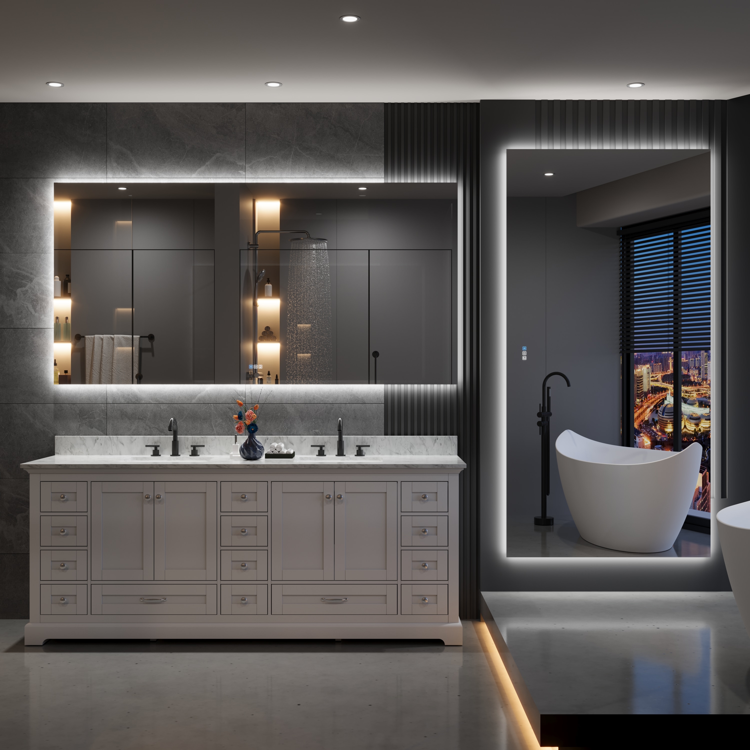 WELLFOR UCS-15FL8442 Framed-Bath-Mirrors - View #3