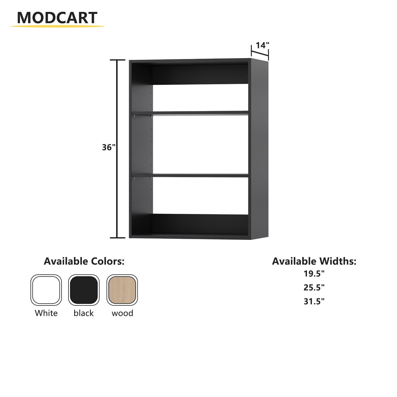 LOVMOR SF-Y-YMG04-26-B Wood-Closet-Shelves - View #3