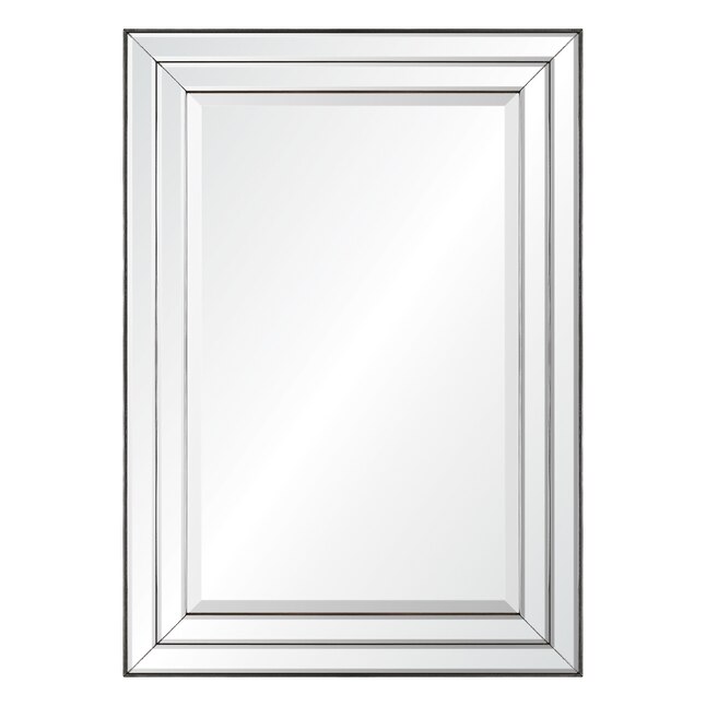 Mirror Beveled Wall, Allen And Roth Silver Beveled Mirror