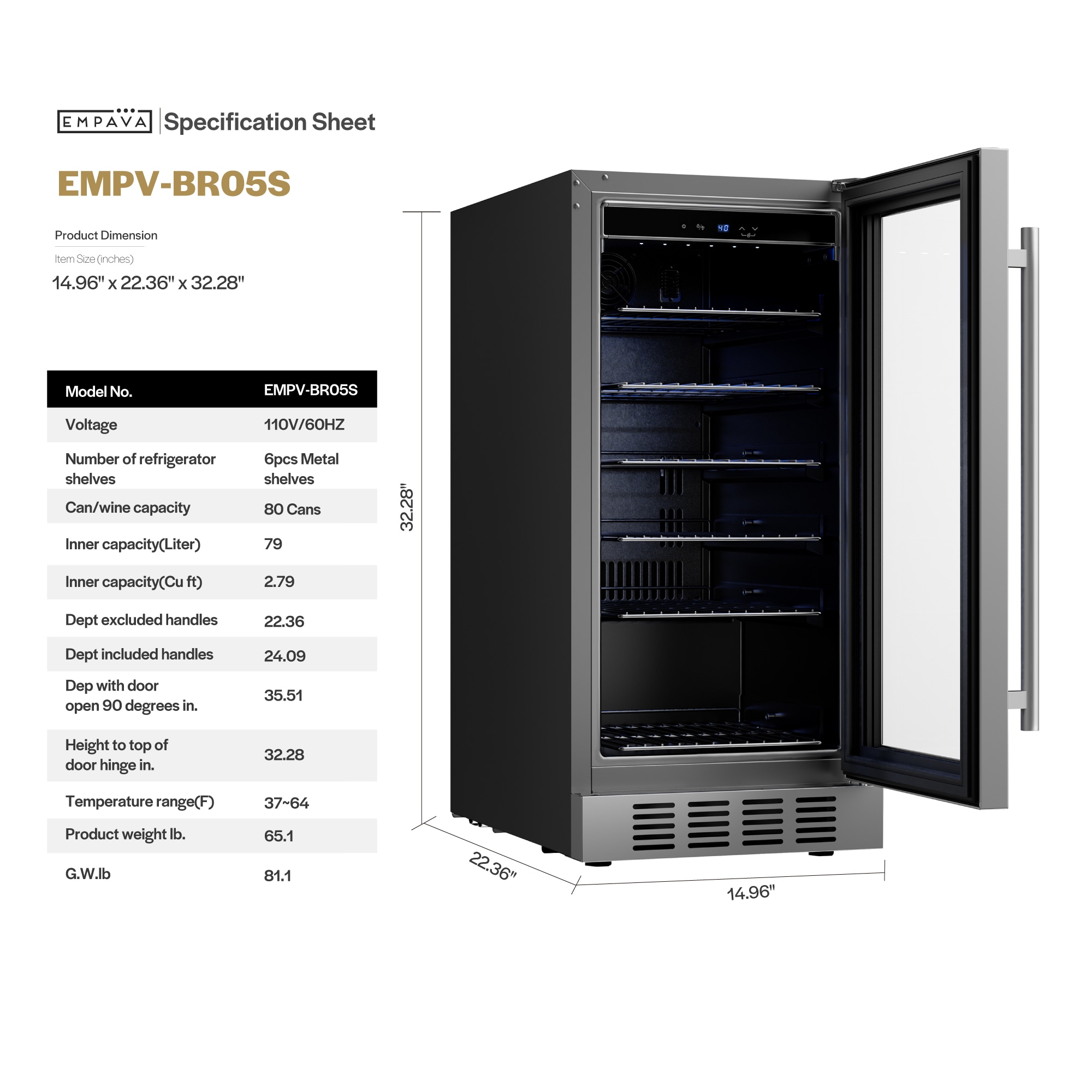 Empava EL-BR05S Beverage-Dispensers - View #2