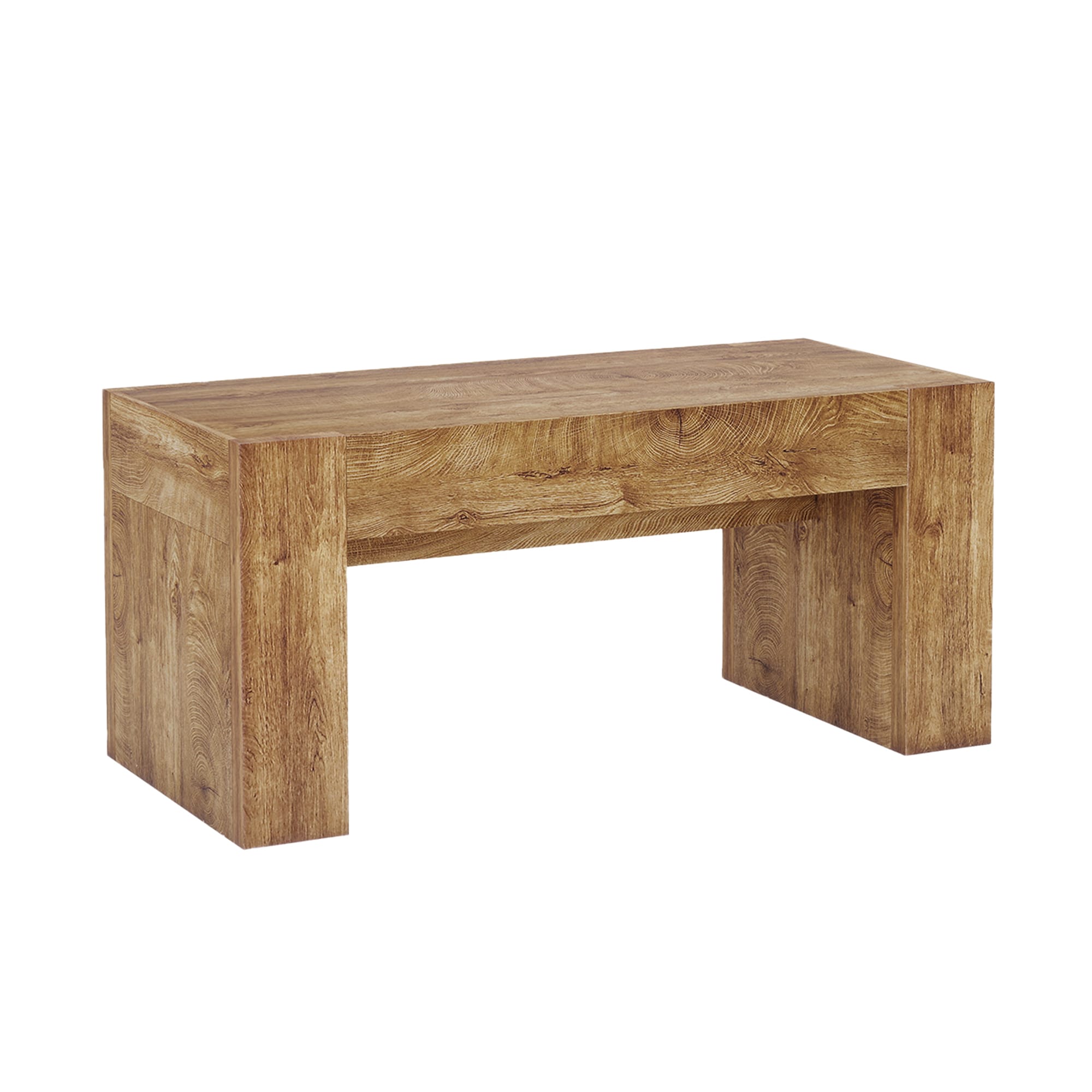 Rustic MDF Brown 47.64-in W x 21.85-in H Coffee Table