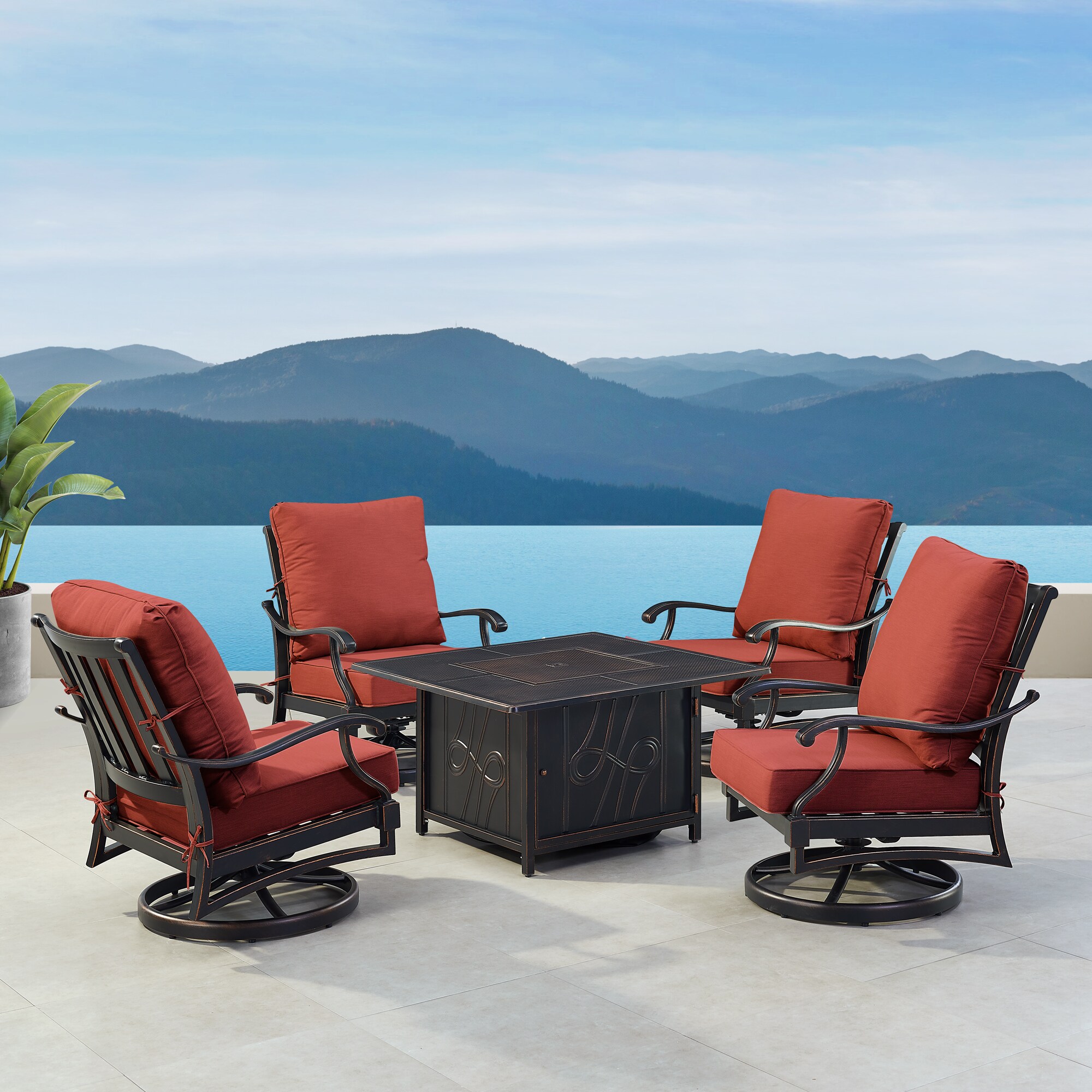 Oakland Living SHAO4CHREGISRDCUA Patio-Conversation-Sets - View #3