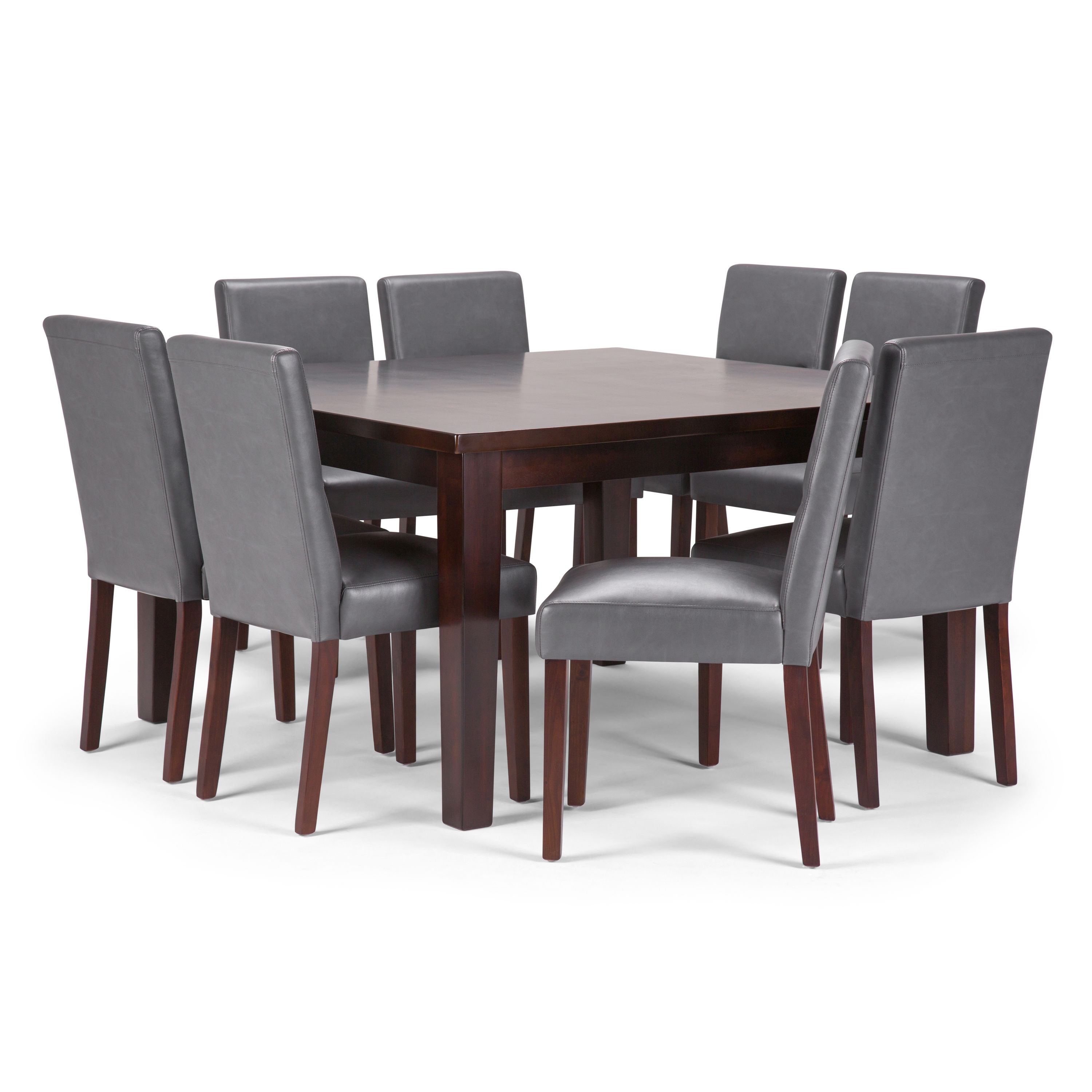 Simpli Home AXCDS9ASH-G Ashford Stone Grey Contemporary/Modern Dining Room Set with Rectangular Table (Seats 8)