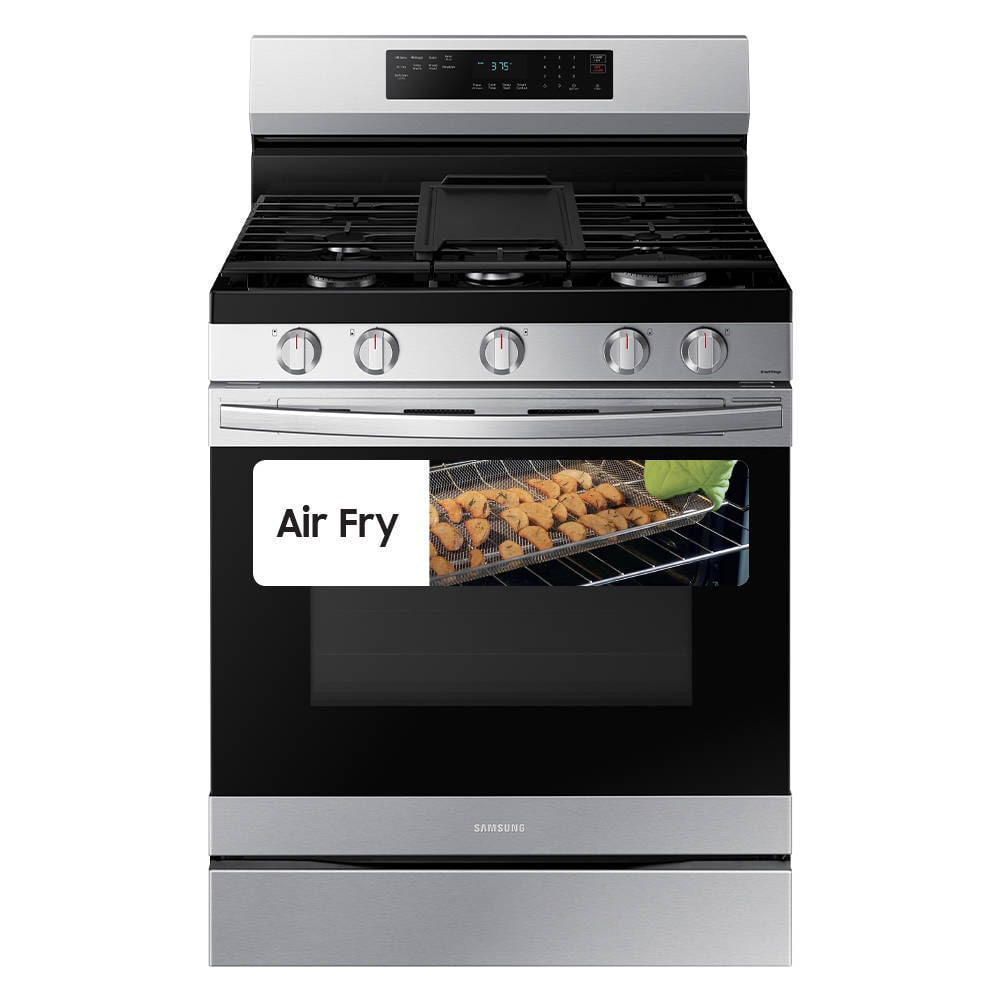 Samsung 30in 5 Burners 6cu ft Selfcleaning Air Fry Convection Oven