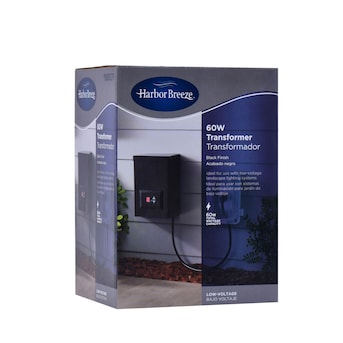 Harbor Breeze 60-Watt 12-Volt Multi-Tap Landscape Lighting Transformer with Digital Timer and Dusk-to-Dawn Sensor in the Transformers department at Lowes.com