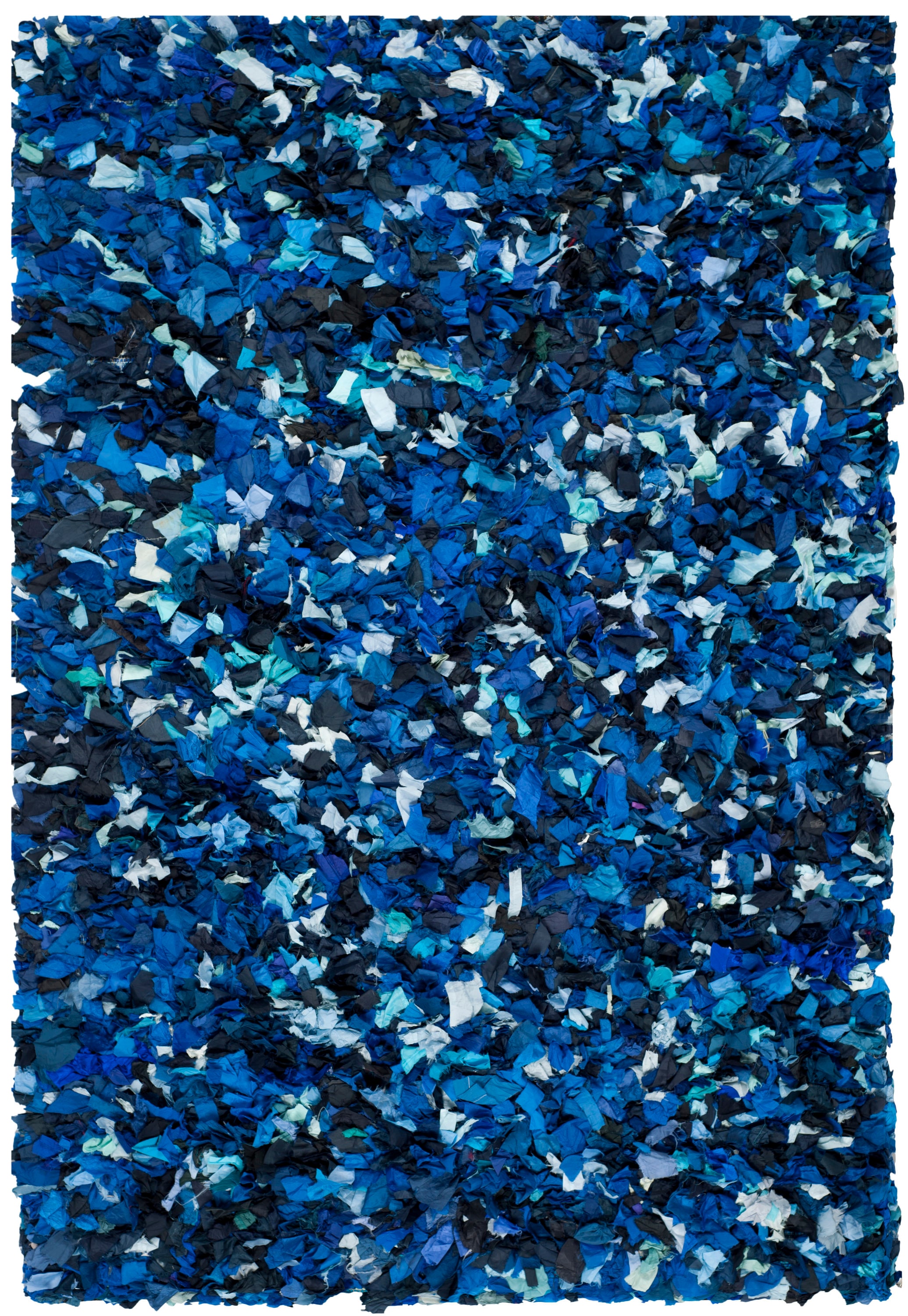 Safavieh SG951C-6 Rio Shag 6 x 9 (ft) Polyester Navy/Multi Rectangular Indoor Abstract Area rug