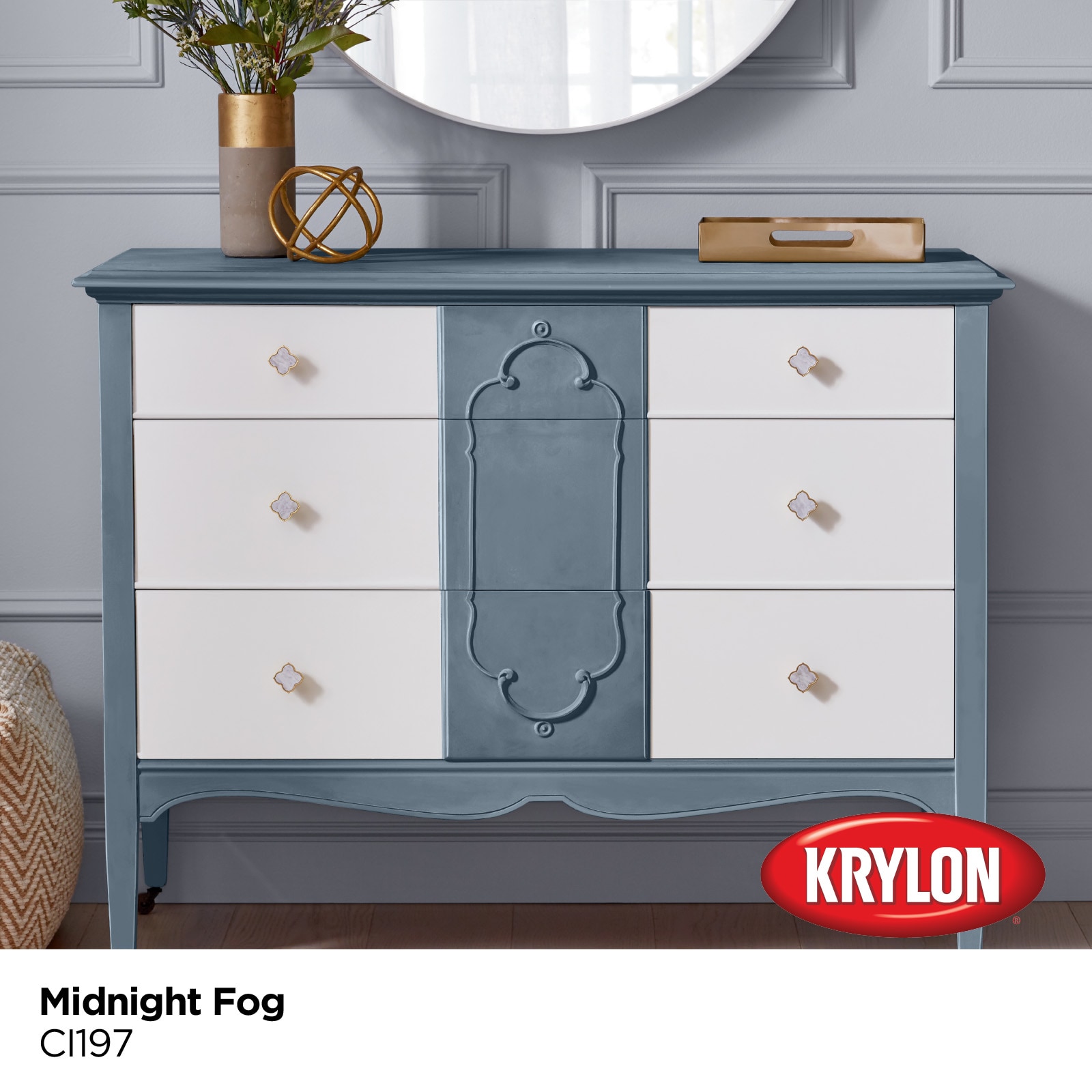 Krylon Midnight Fog Ci197 Waterbased Chalky Paint (1quart) in the