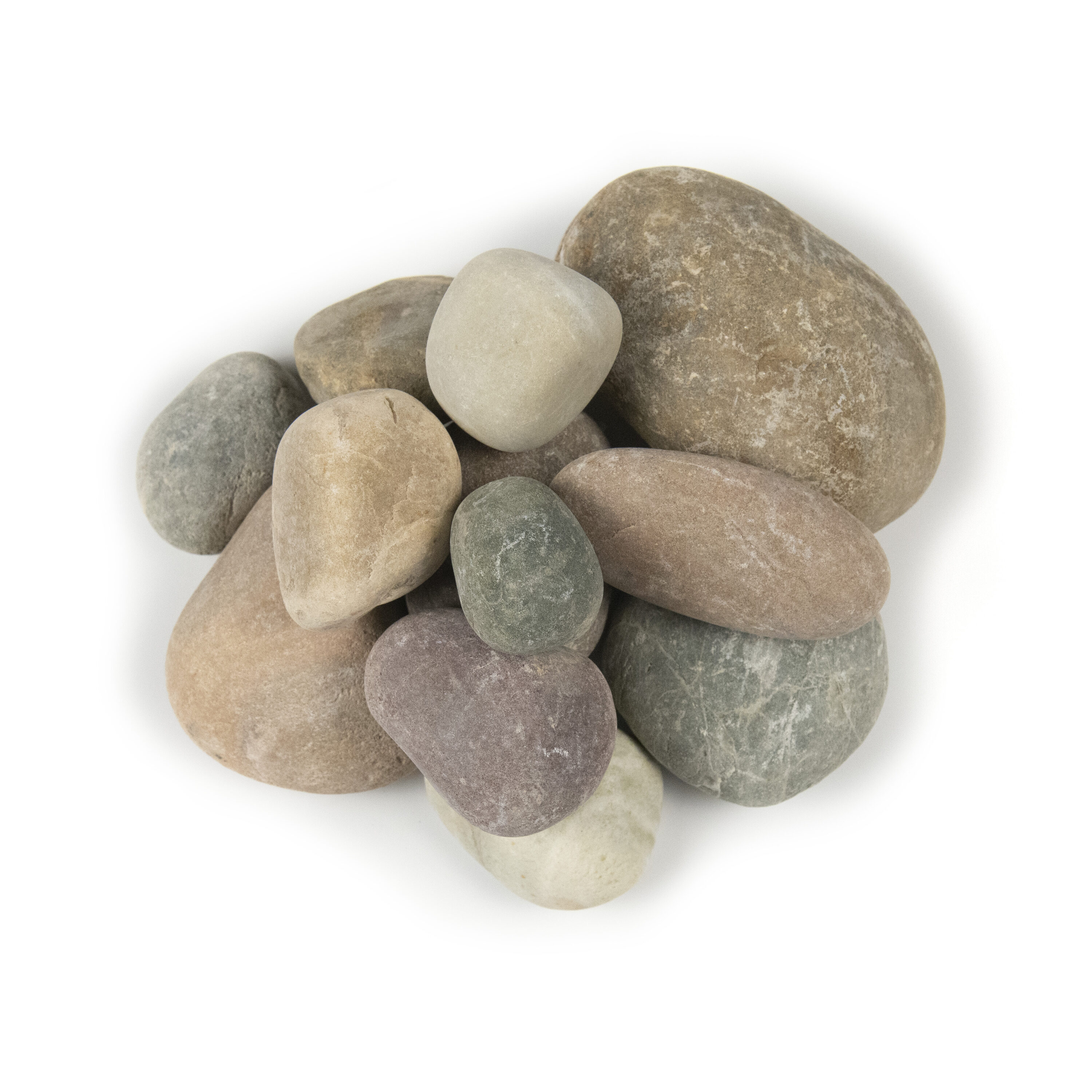 WonderLand LPEBQAMZMUL6NAT40 Natural Pebble - Crate 27.5 Cubic feet 2200-lb Multiple colors/finishes Decorative rock ( 0.5 - 3.0-in Rock Size )