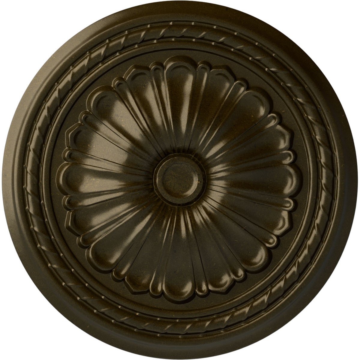 Ekena Millwork CM20ALGGS Alexa 20.5-in W x 20.5-in L Painted Green Gold Polyurethane Whole Ceiling Medallion