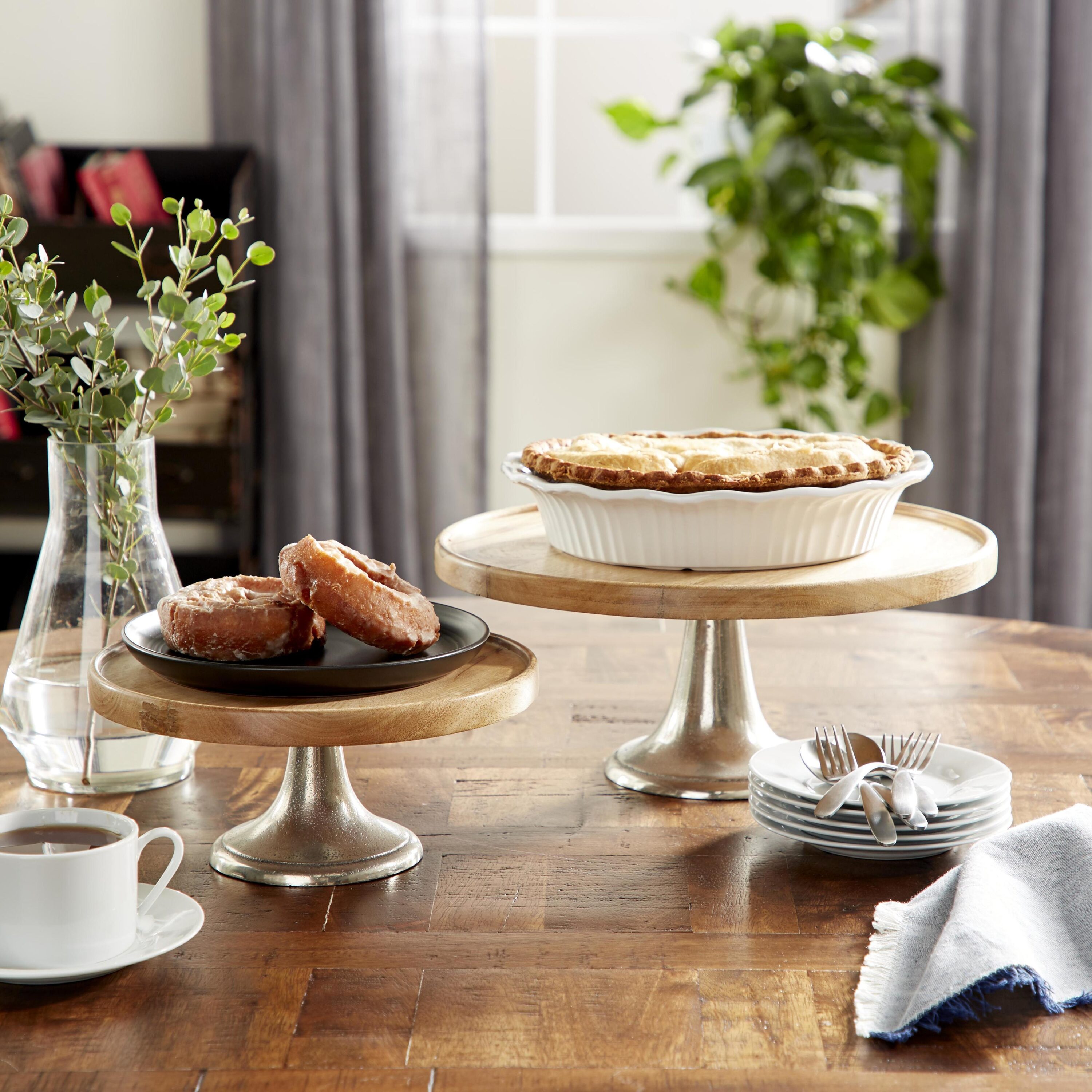 Grayson Lane 14668 3 -Pack Brown Wood Modern Decorative tray