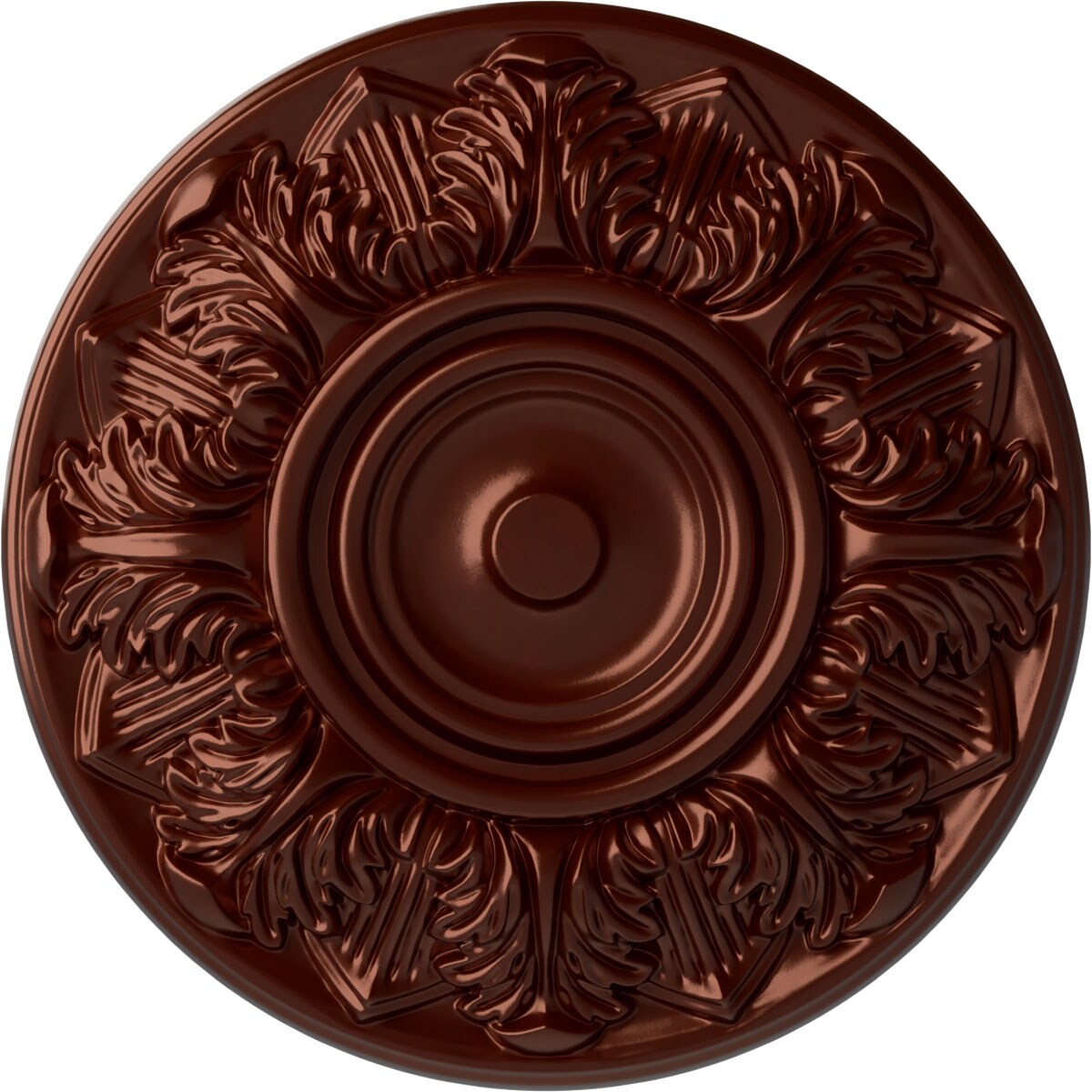 Ekena Millwork CM13WHACS Whitman 13-in W x 13-in L Antique Copper Polyurethane Ceiling Medallion