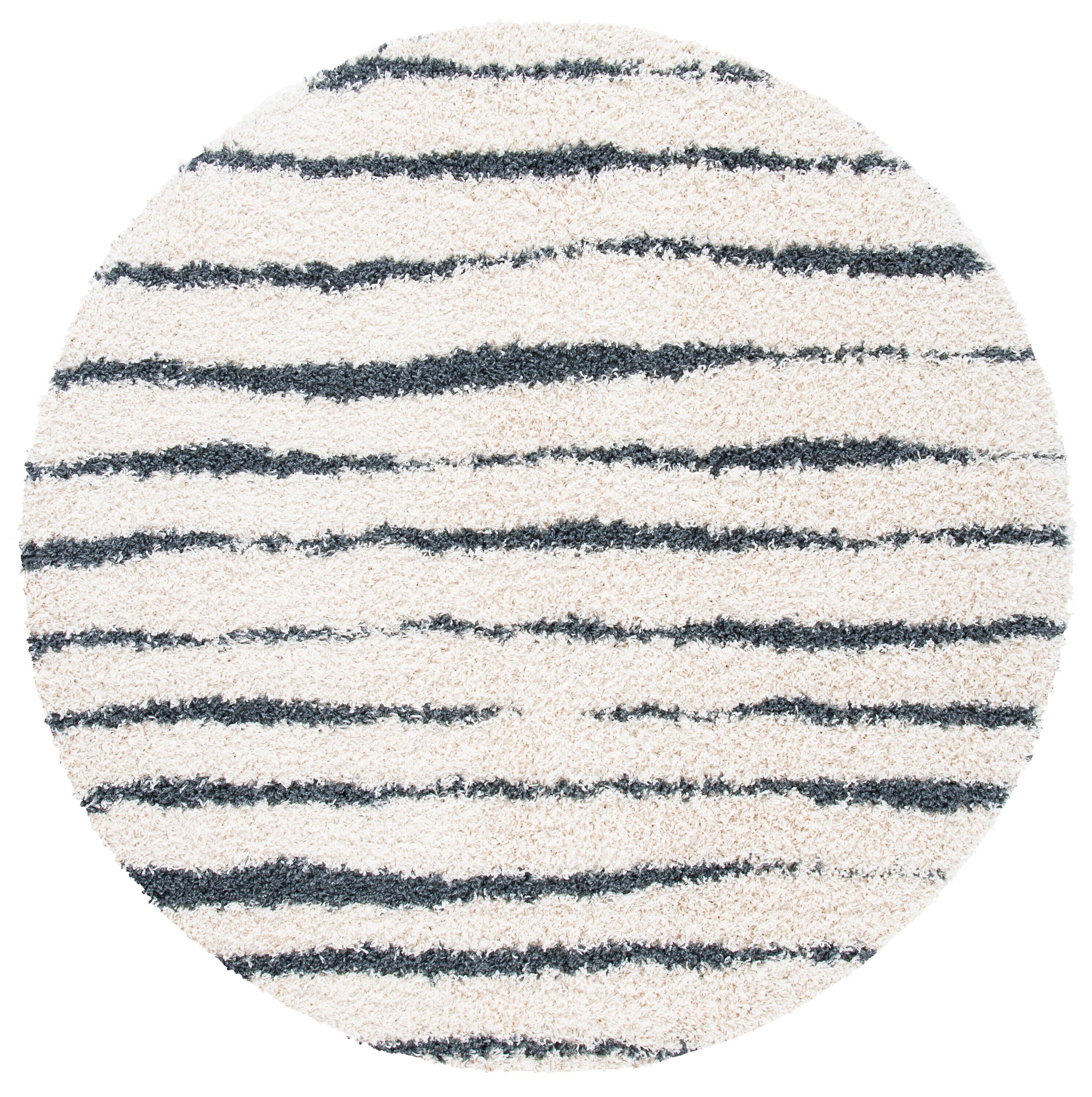 Safavieh Venus Shag 603B Ivory / Dark Grey 5ft-3in x 5ft-3in in the ...