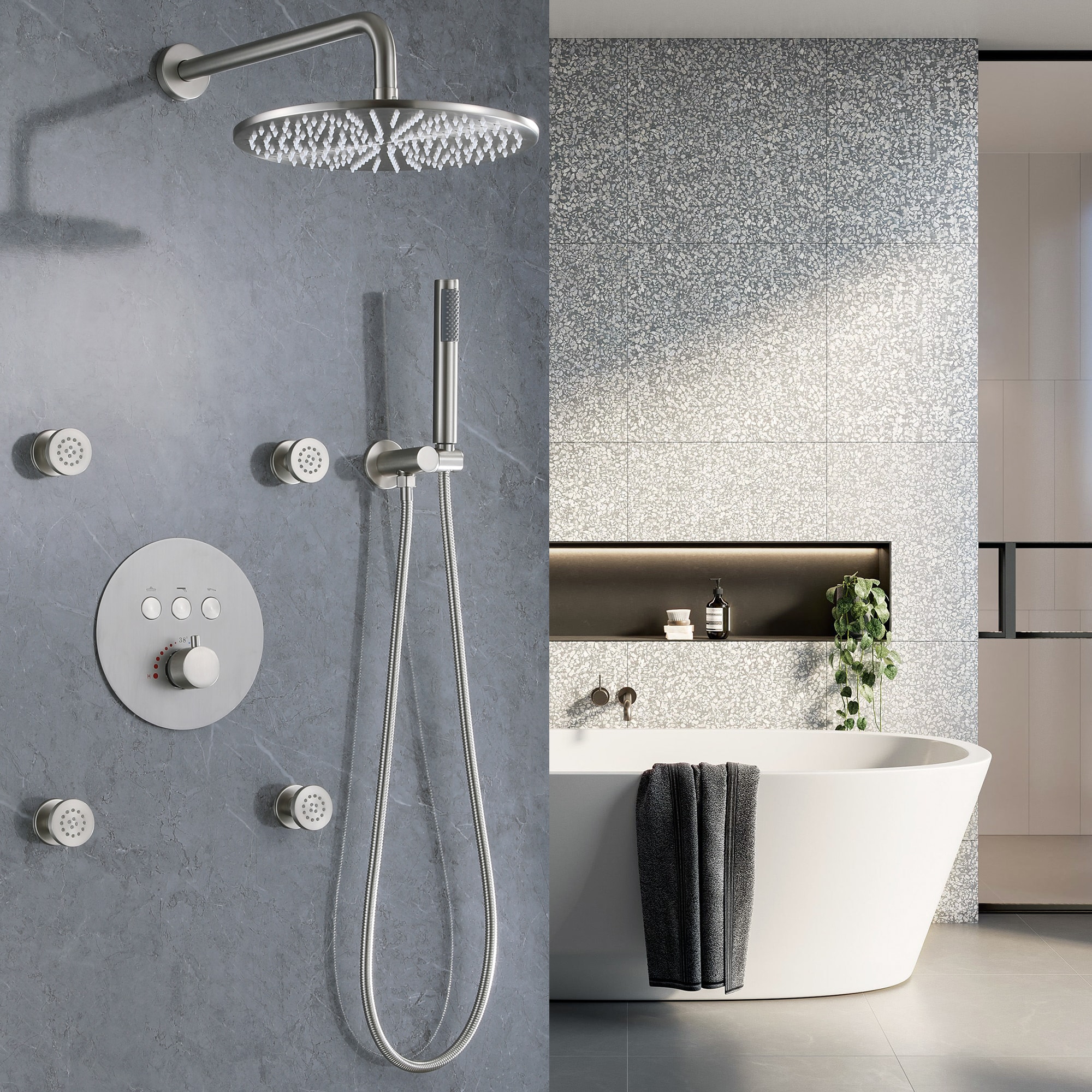 WELLFOR WB-0978 Showerhead-Bar-Panels - View #5