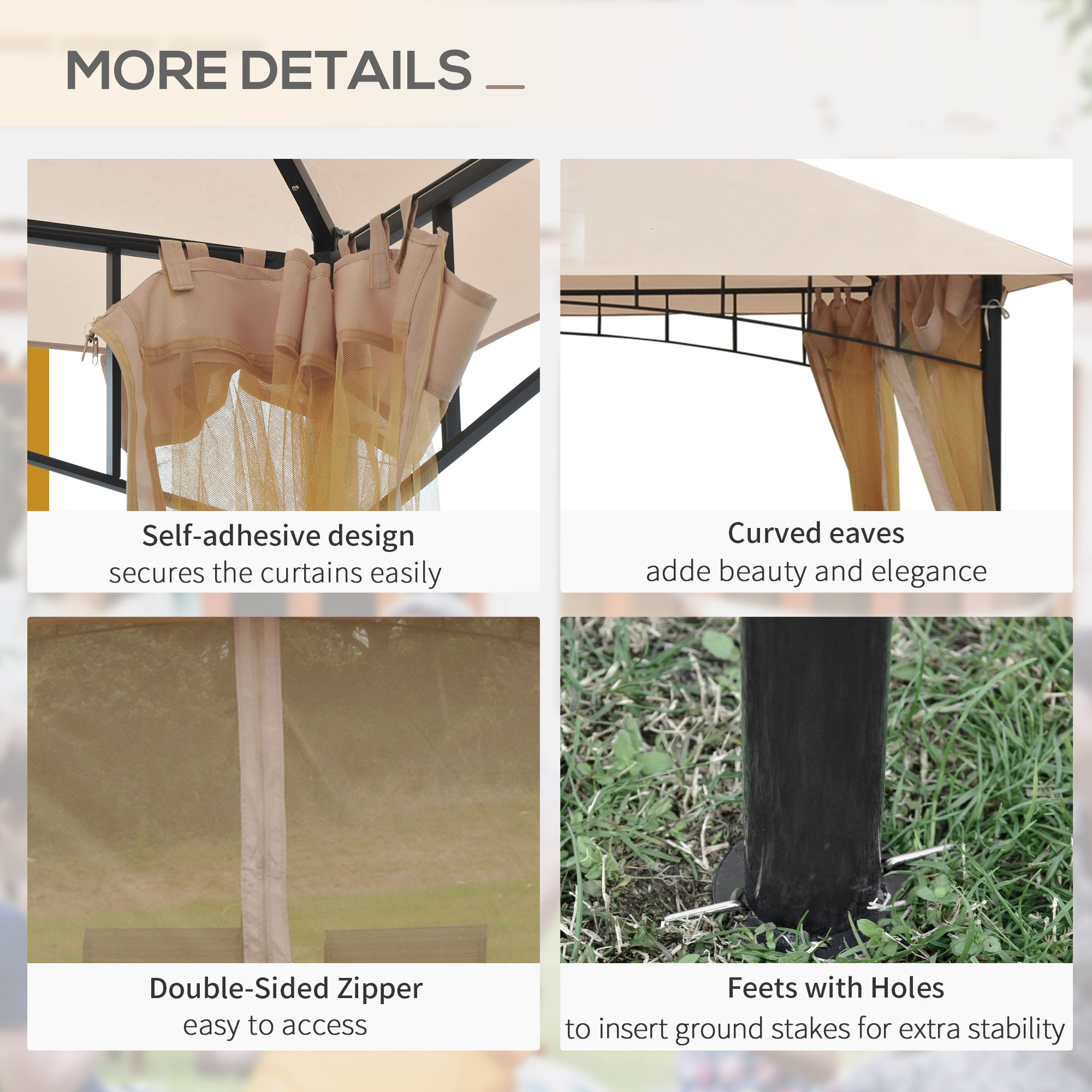 Outsunny 84C-010 Wood-Resin-Gazebos - View #6