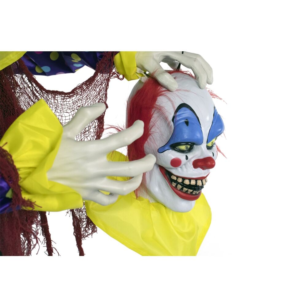 Life-Size Scary Talking Clown with Flashing Red Eyes