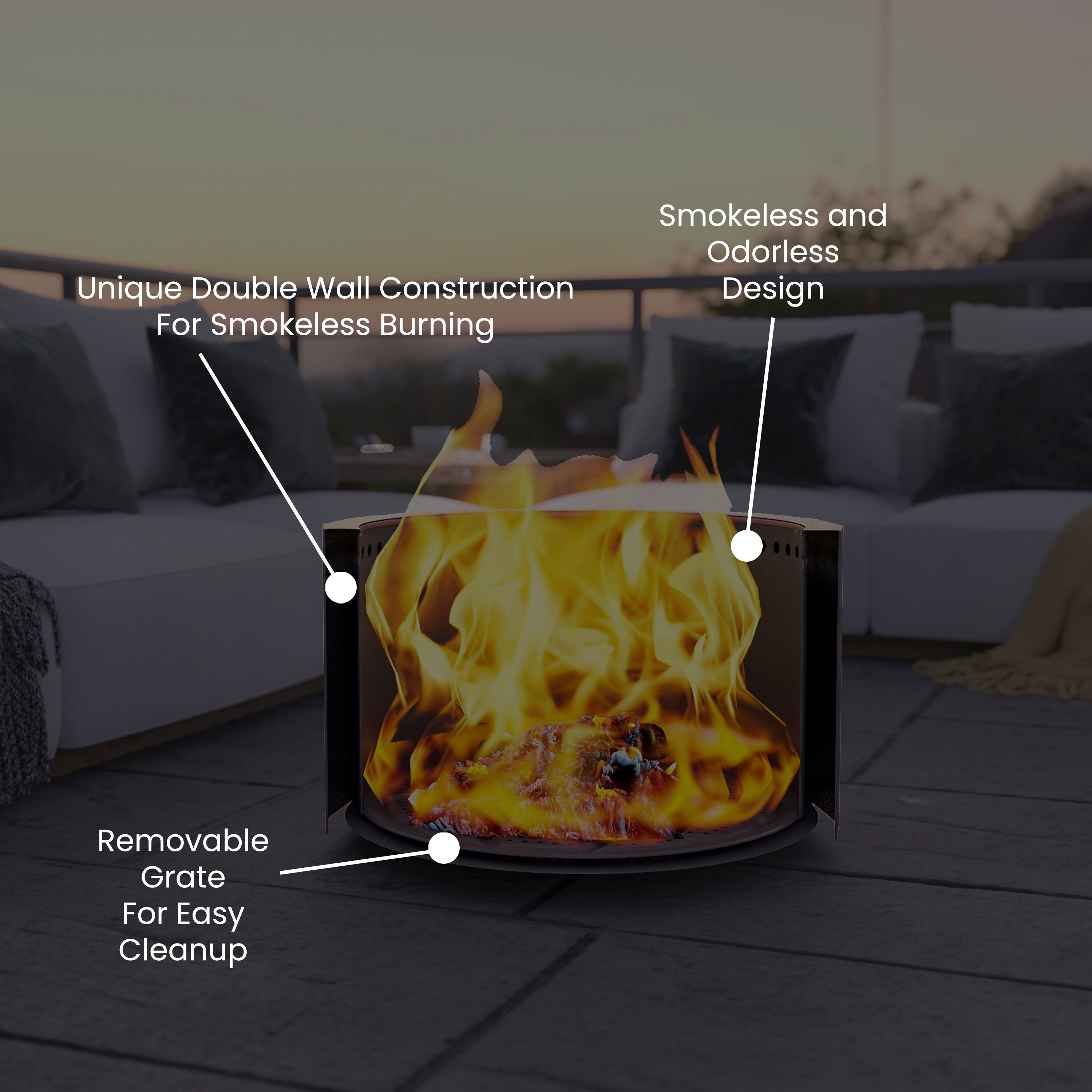 Flash Furniture 196861036163 Outdoor-Woodburning-Firepits - View #5