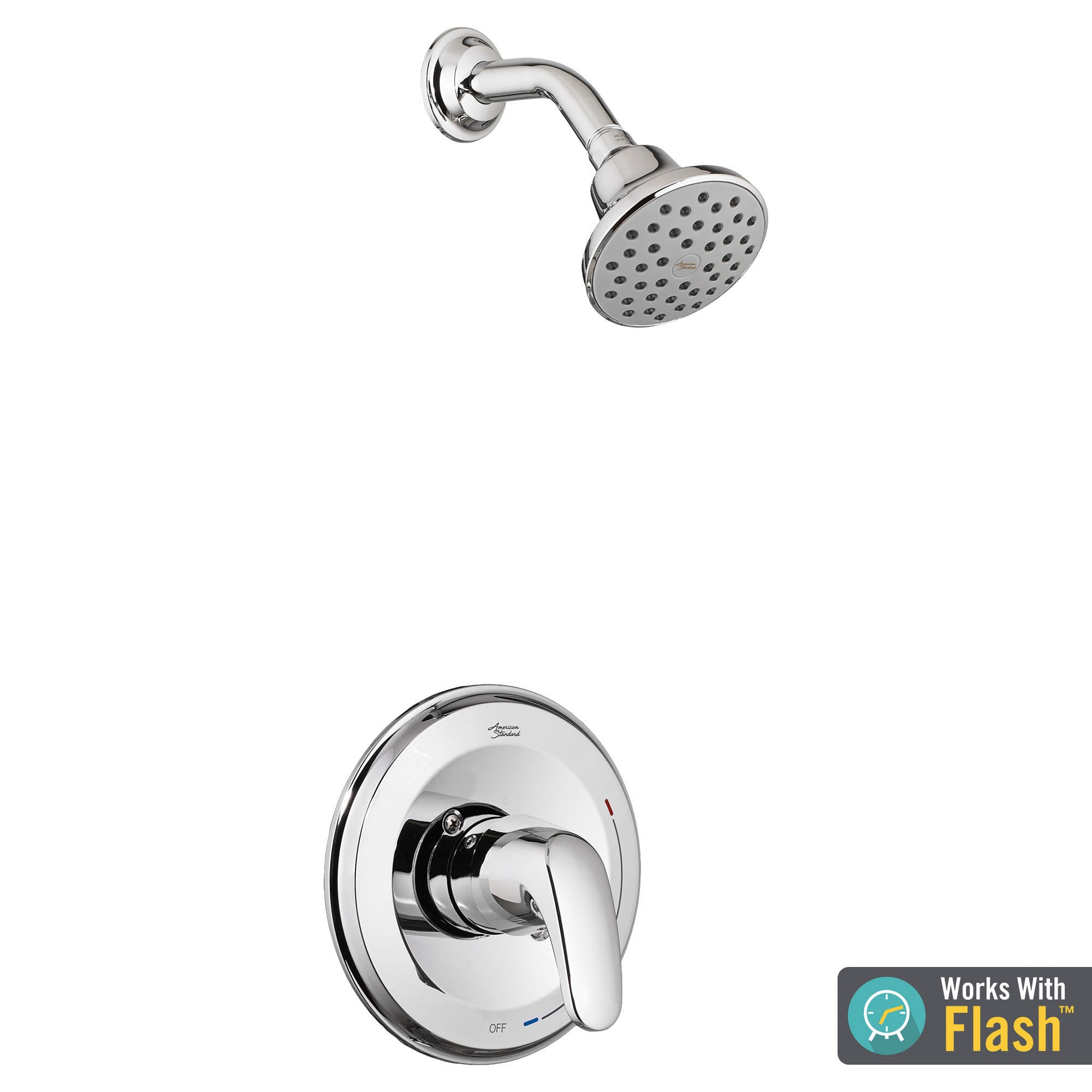 Polished Chrome Square Wall Mounted Shower Kit