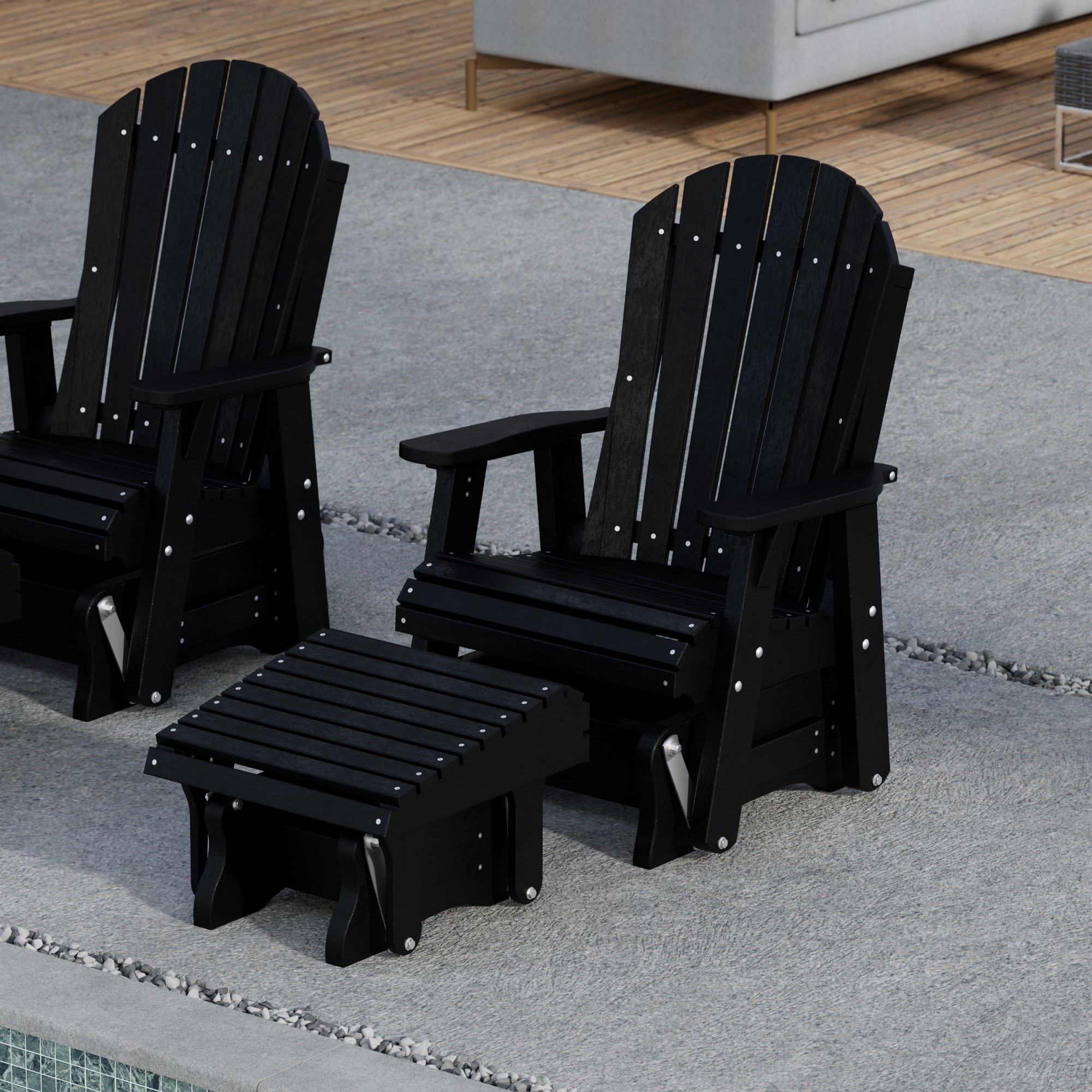 Wildridge LCC-118-BK Stools-Ottomans - View #3