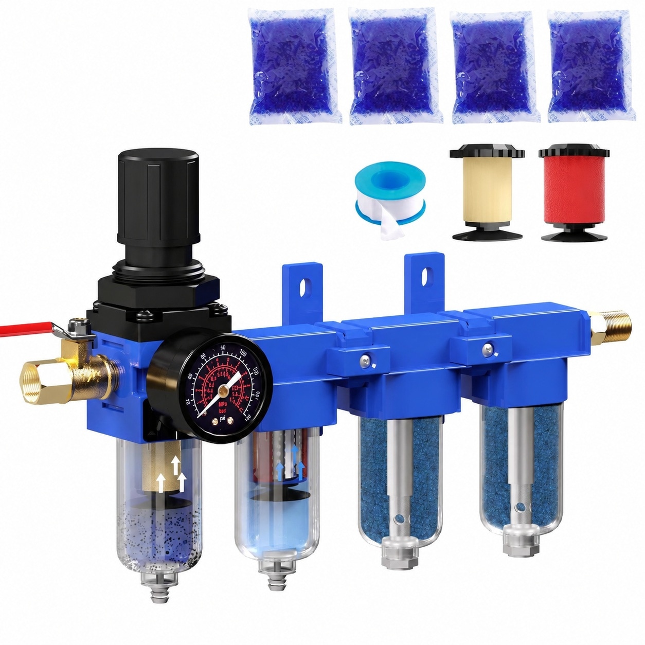 Lukvuzo Quarter Inch NPT Air Dryer for Compressor Four Stage Drying ...