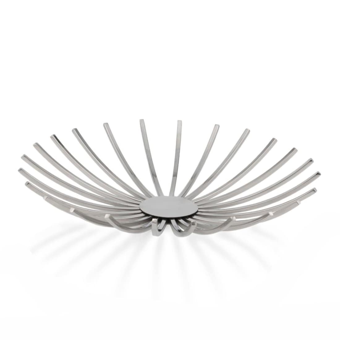 HomeRoots 4000480044 4-in x 25-in Silver Round Serving Tray