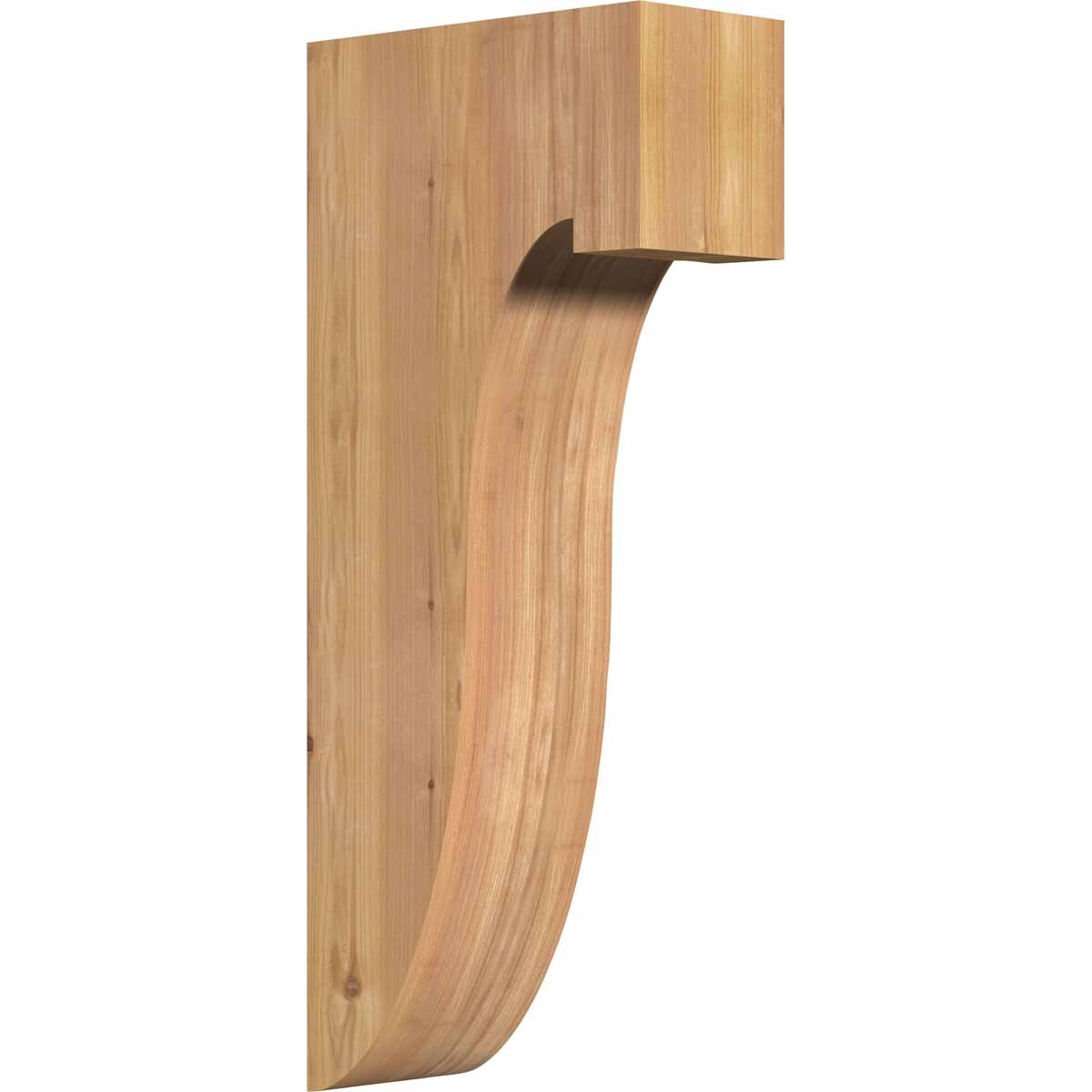 Ekena Millwork COR06X12X28DEL00SWR 5.5-in x 12-in x 28-in Del monte Unfinished Western red cedar Wood Paintable/Stainable Corbel