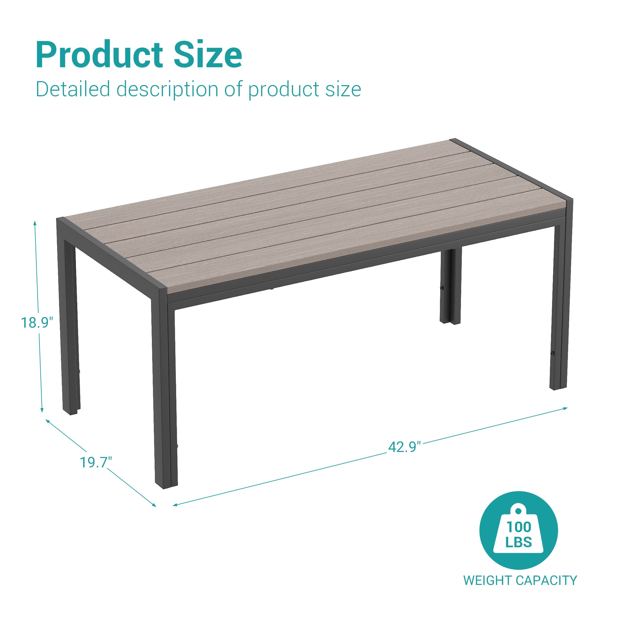 ACEGOSES LW-115T1-BN Patio-Tables - View #3