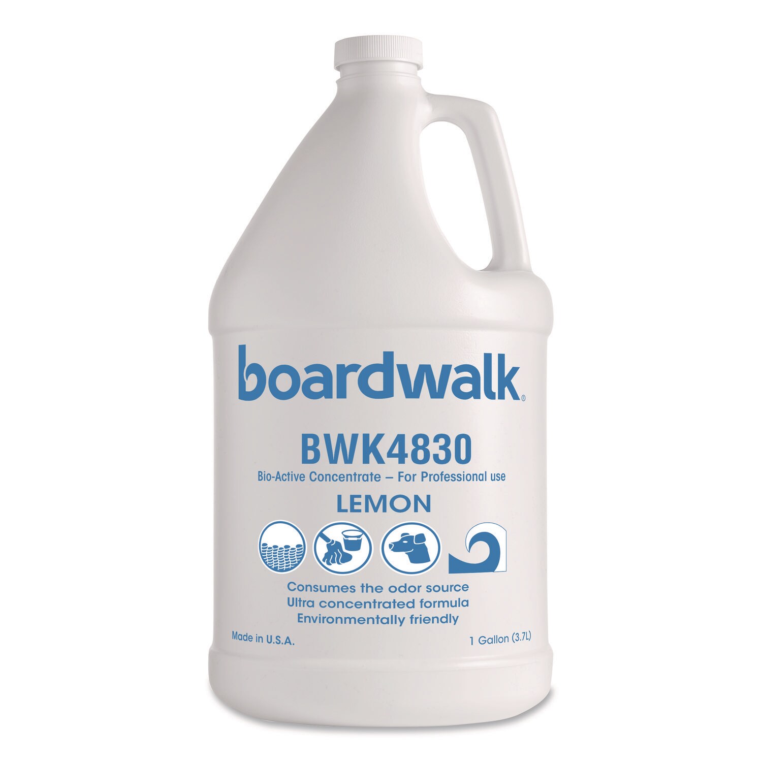 Boardwalk - Odor Eliminator Enzyme Plus Concentrate Lemon Scent 1 gal Jug 4 Carton