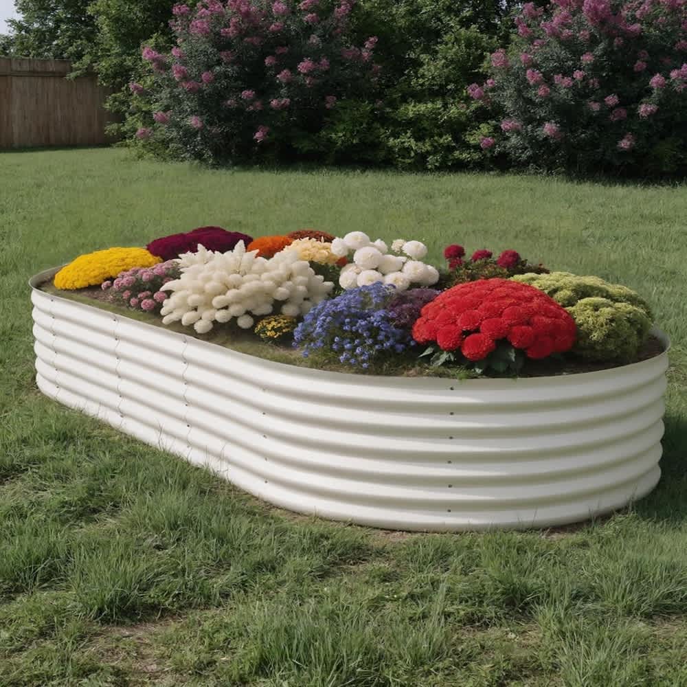 Qeetex LSHQQPHO-15EZC5V0 10x4x2ft Steel Raised Garden Bed Kit