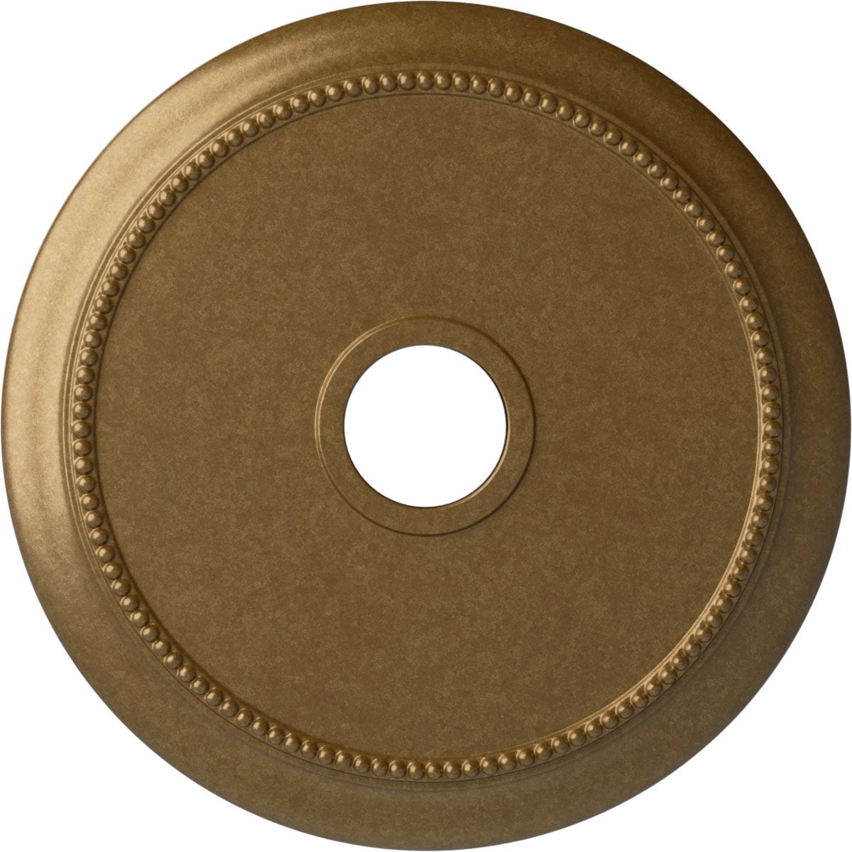 Ekena Millwork CM24CRPAS Crendon 24.125-in W x 24.125-in L Painted Pale Gold Polyurethane Whole Ceiling Medallion