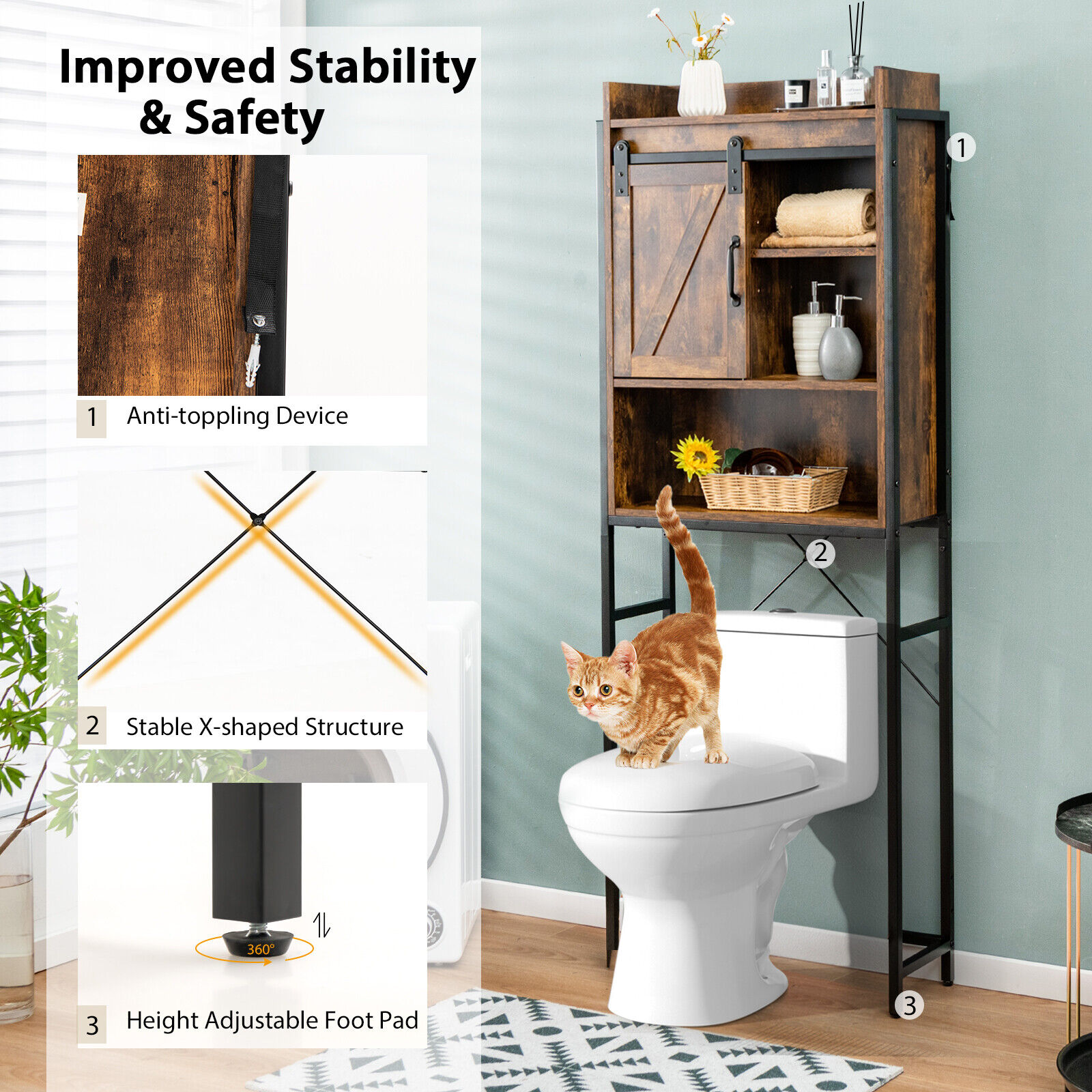 Forclover HYFE-7886CF Bathroom-Wall-Cabinets - View #7