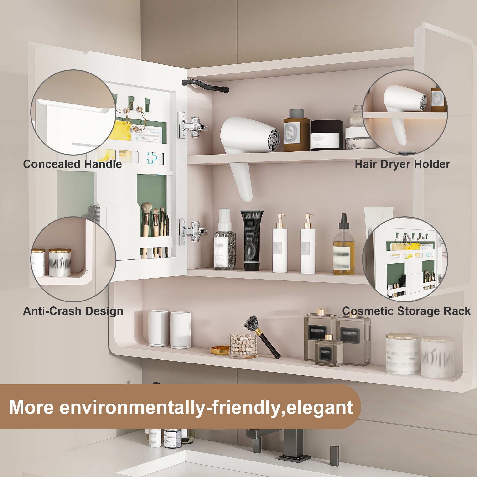 Forclover HBM-9441 Bathroom-Medicine-Cabinets - View #6
