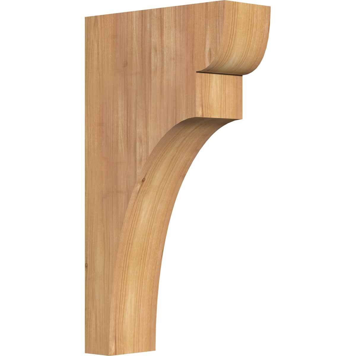 Ekena Millwork COR04X10X18YOR00SWR 3.5-in x 10-in x 18-in Yorktown Unfinished Western red cedar Wood Paintable/Stainable Corbel