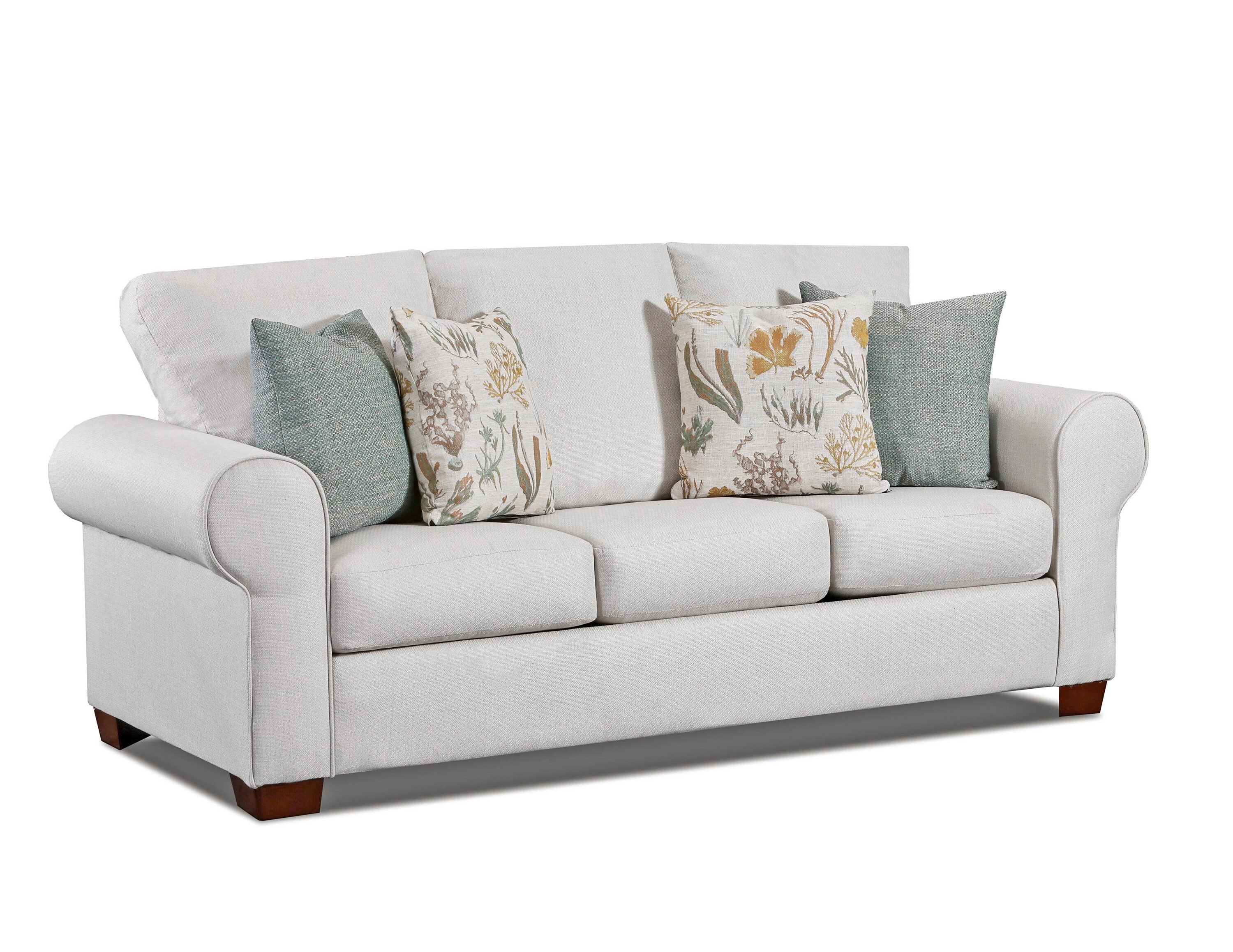 Cream Polyester Transitional 4-Piece Living Room Set