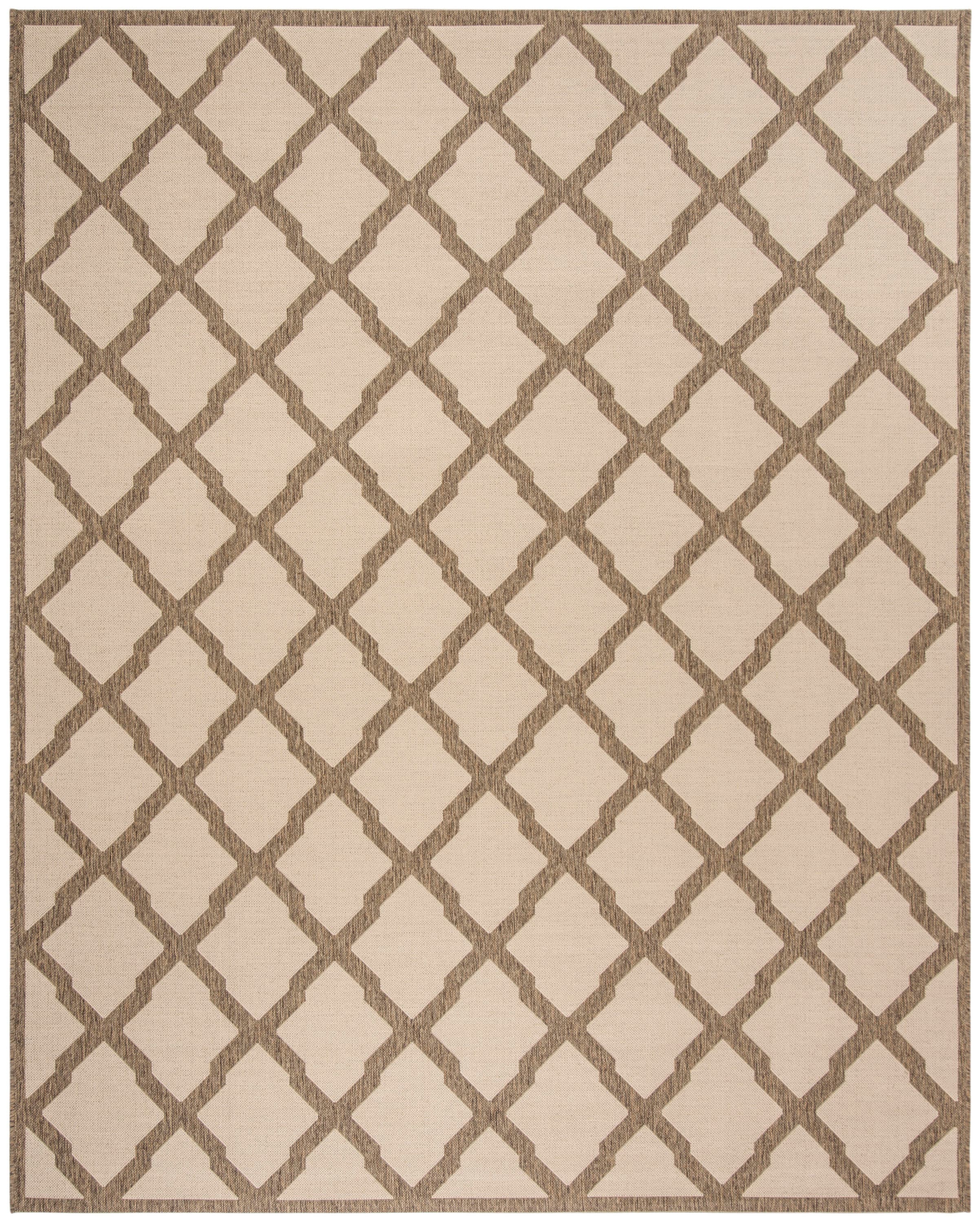Safavieh LND122C-8 Linden Adamantini 8 x 10 (ft) Loomed Polypropylene Cream/Beige Rectangular Indoor Trellis Bohemian/Eclectic Area rug