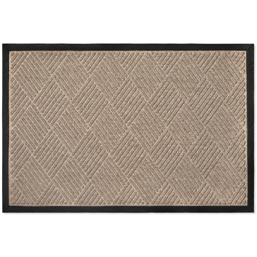 Envelor PP-71504-BE-L 3-ft x 5-ft Chevron - Beige Polypropylene Rectangular Indoor or outdoor Decorative Home Door mat