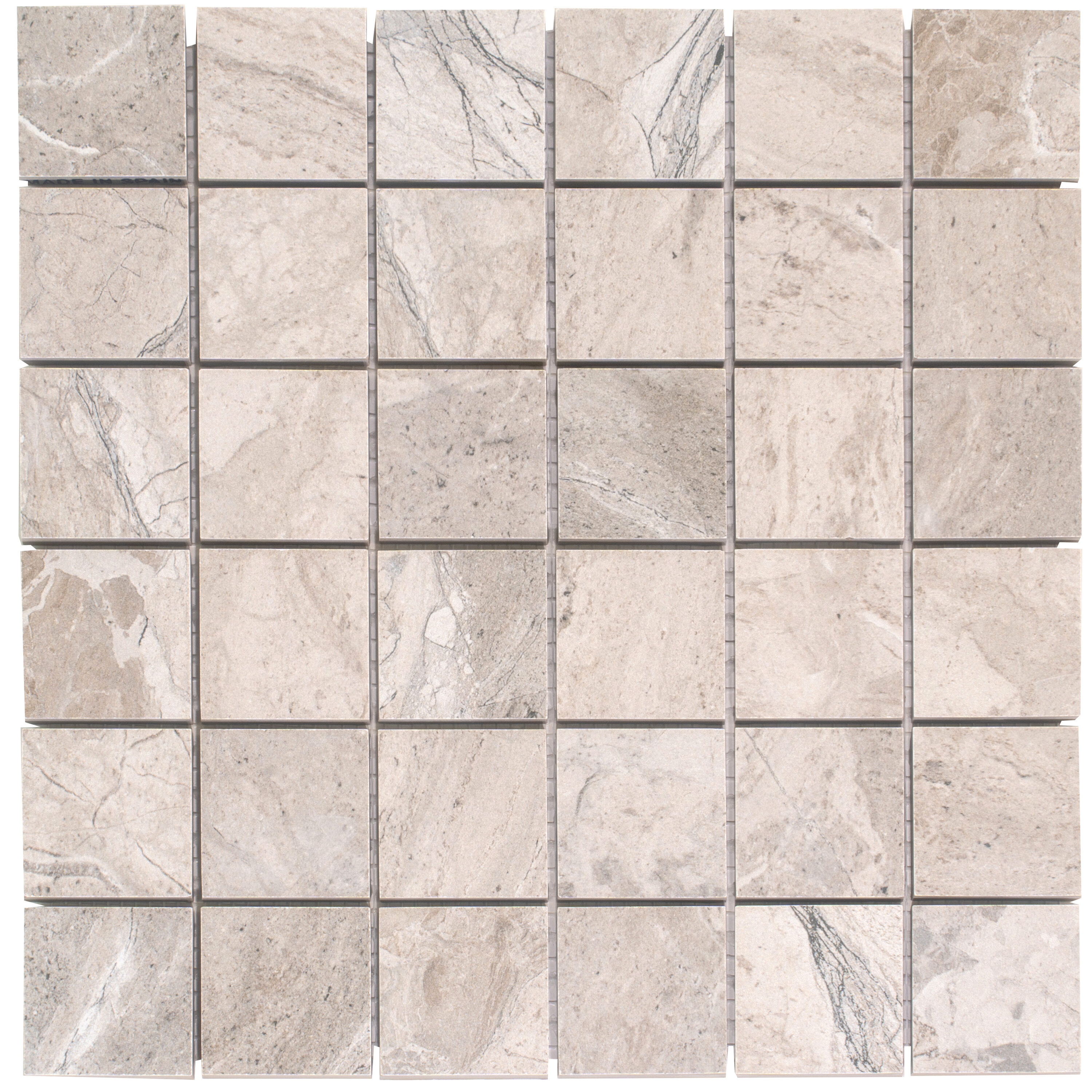 Apollo Tile IMP88EANAMOS Splendor Beige 12-in x 12-in Matte Porcelain Stone look Mosaic Floor and Wall Tile ( 5.81-sq ft Carton
