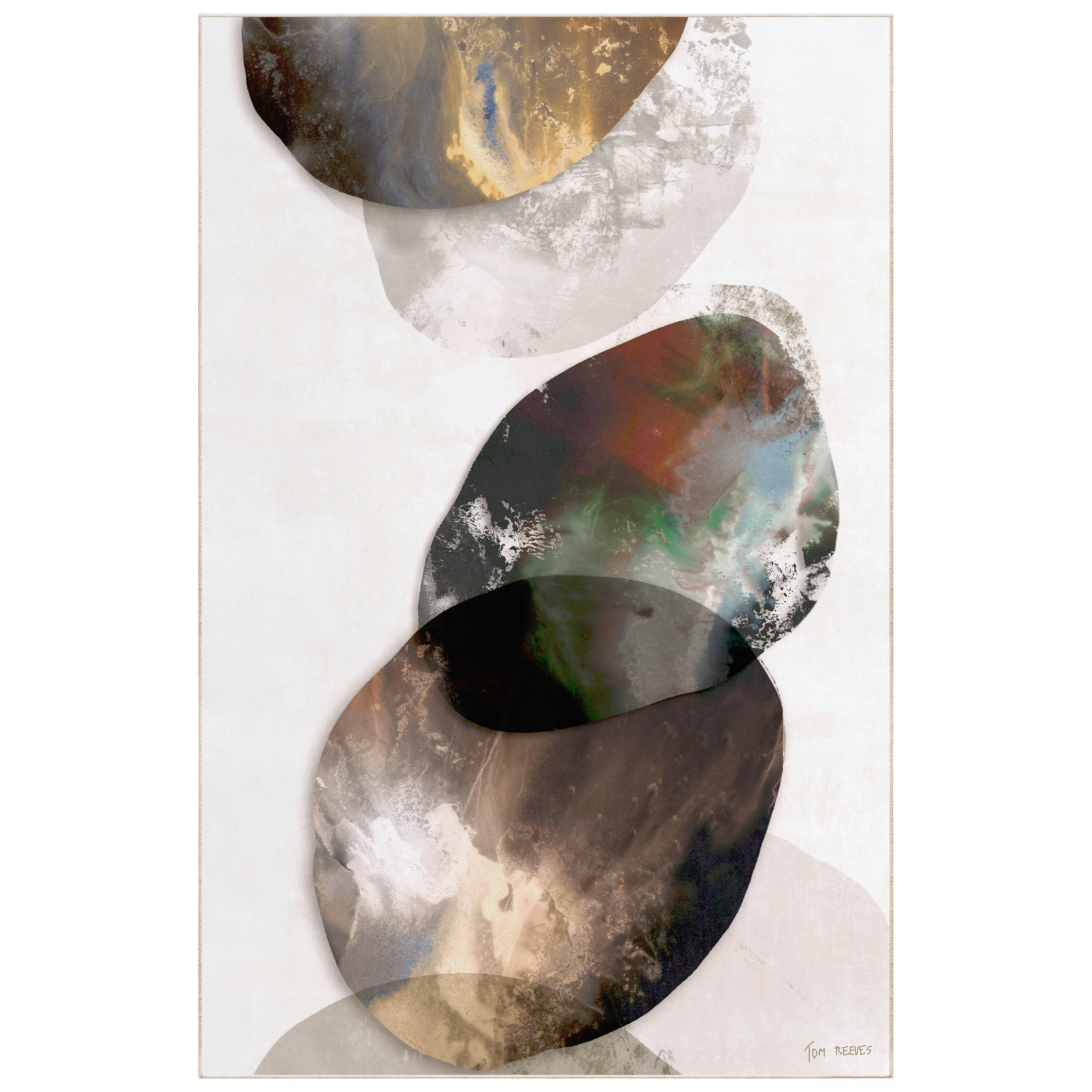 Empire Art Direct TDA-PI970-0508C2 5 x 8 (ft) Polyester Multi-Colored Rectangular Indoor Abstract Area rug