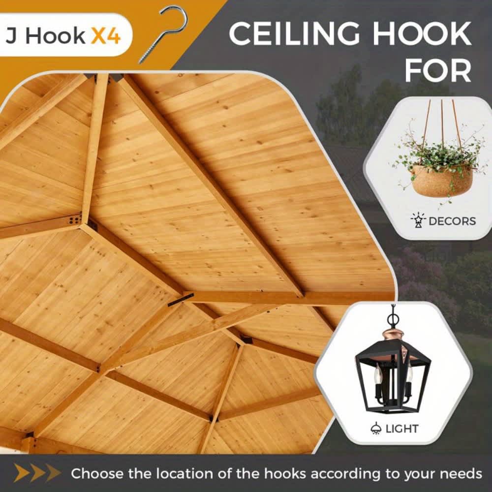 U-HOMY Z-030-HG Wood-Resin-Gazebos - View #7