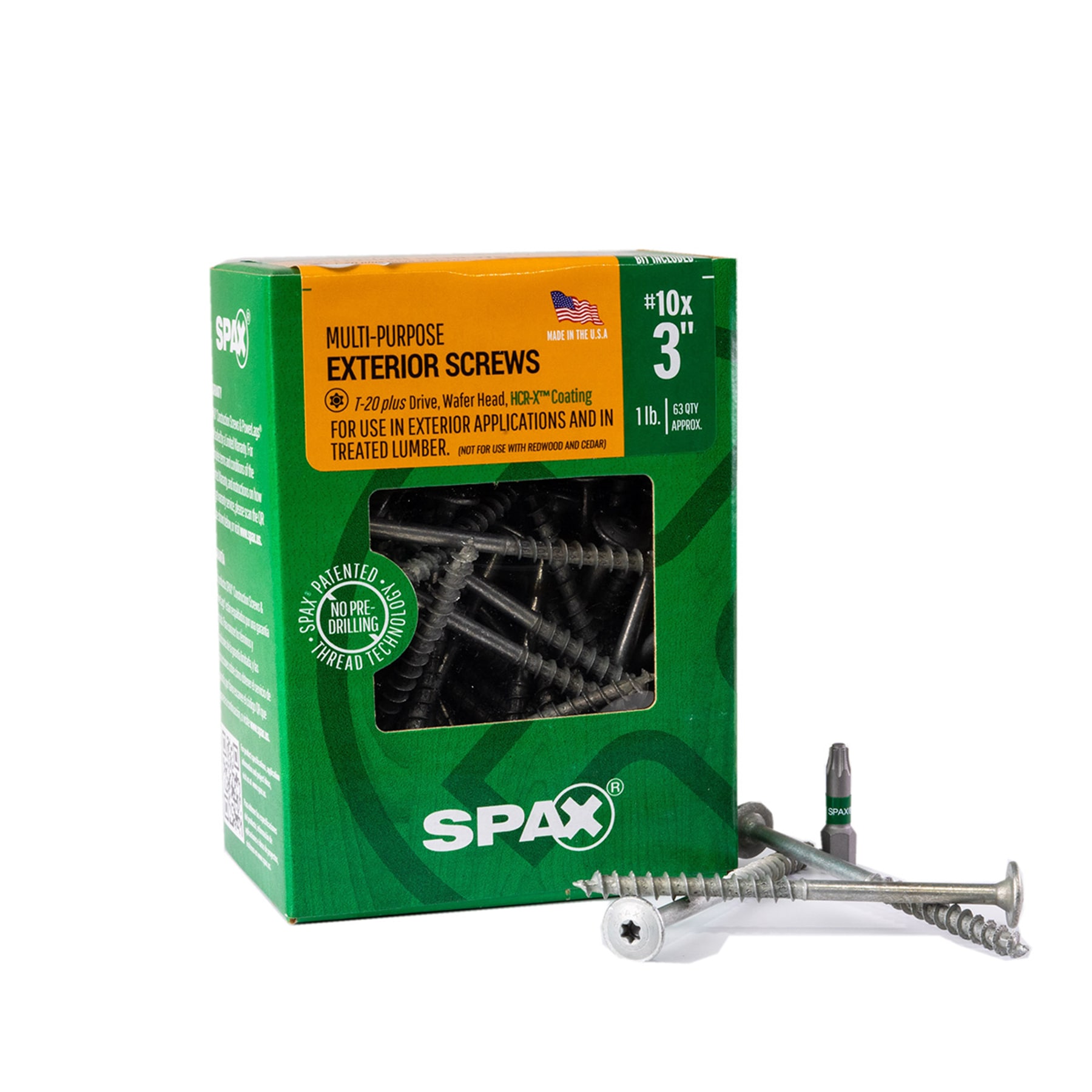 SPAX 4281670500754 Multi-Material #10 x 3-in Double-barrier Exterior Wood screws ( 63 -Per Box )