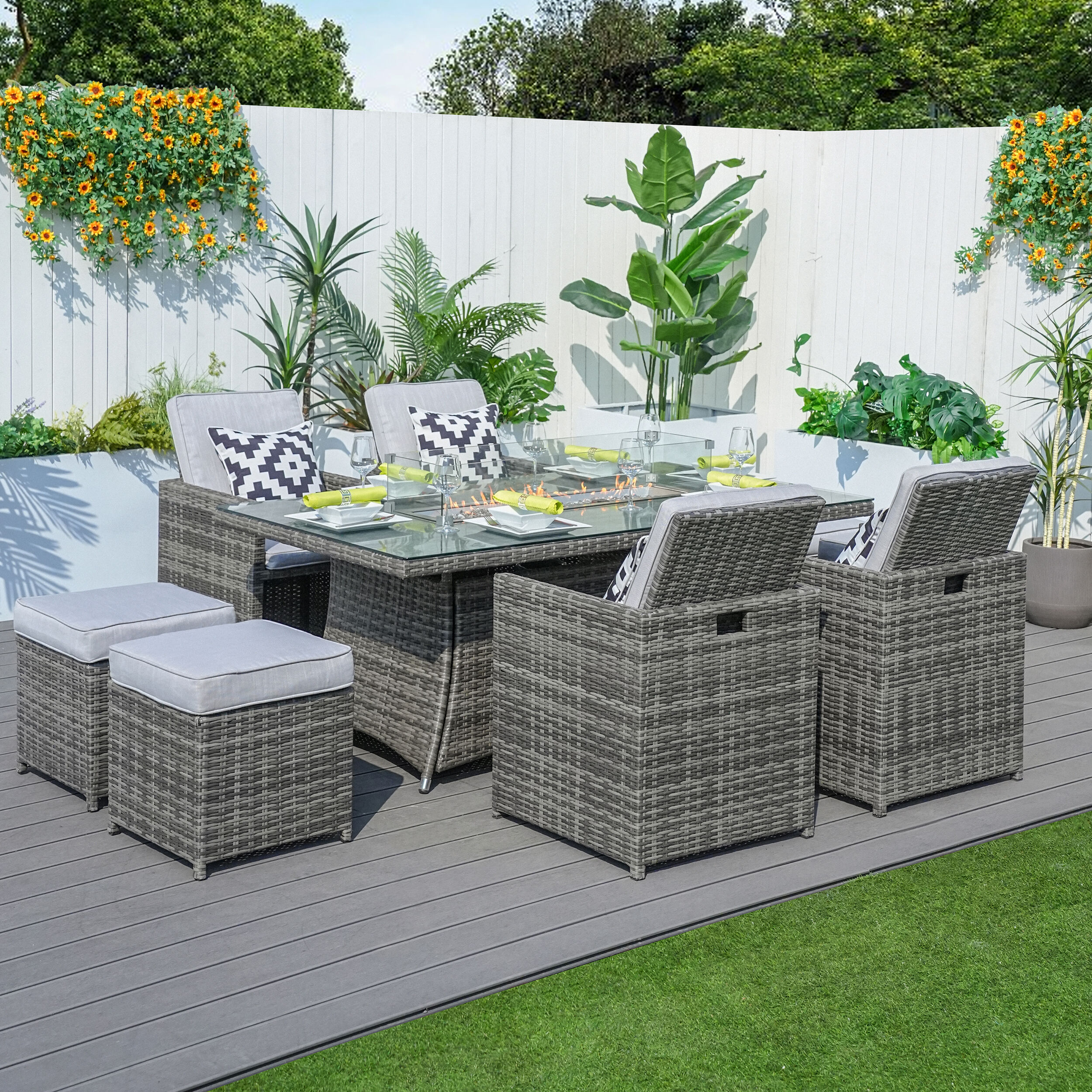Moda Furnishings 1634R-4OT-G Patio-Dining-Sets - View #3