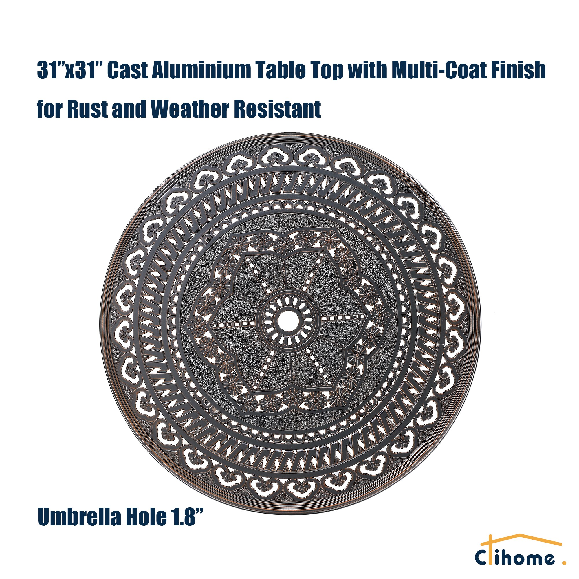 Clihome CL6003-BR Patio-Tables - View #4