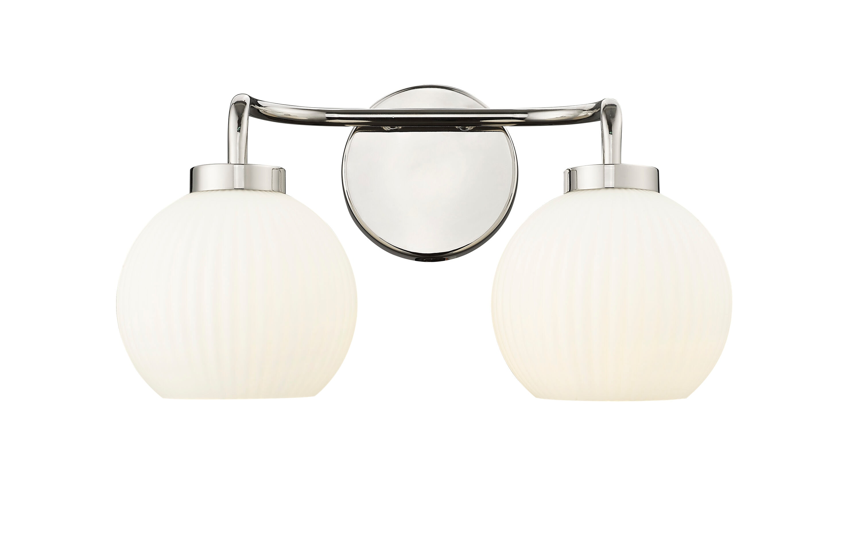 Millennium Lighting 22402-PN Oprah 15-in 2 -Light Polished Nickel Modern/contemporary Vanity light
