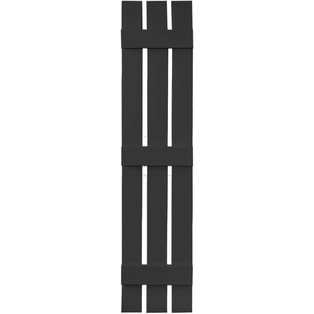Vantage V5371263002 11.875-in W x 63-in H Black Board and batten Spaced Exterior Shutters ( 1 -Pack )