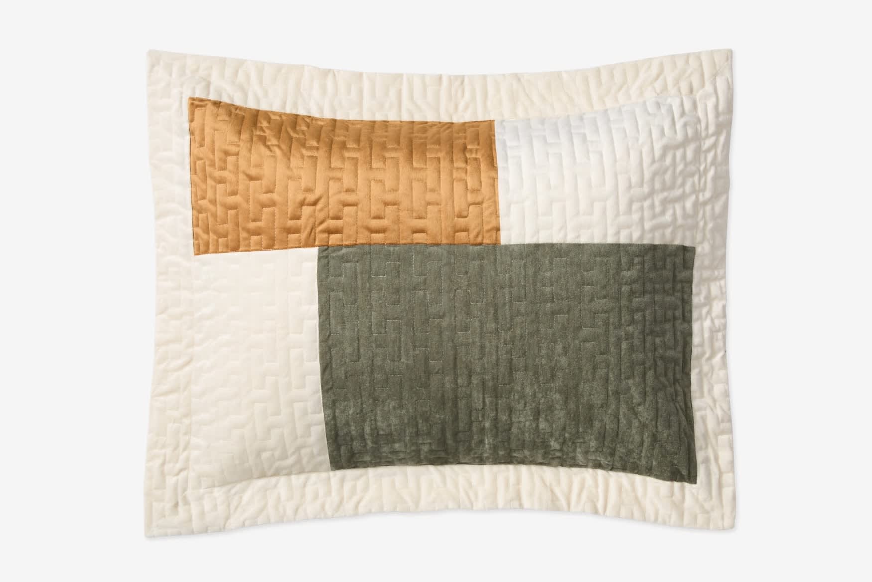 BrylaneHome 195844534917 Modern Velvet Patchwork Sham