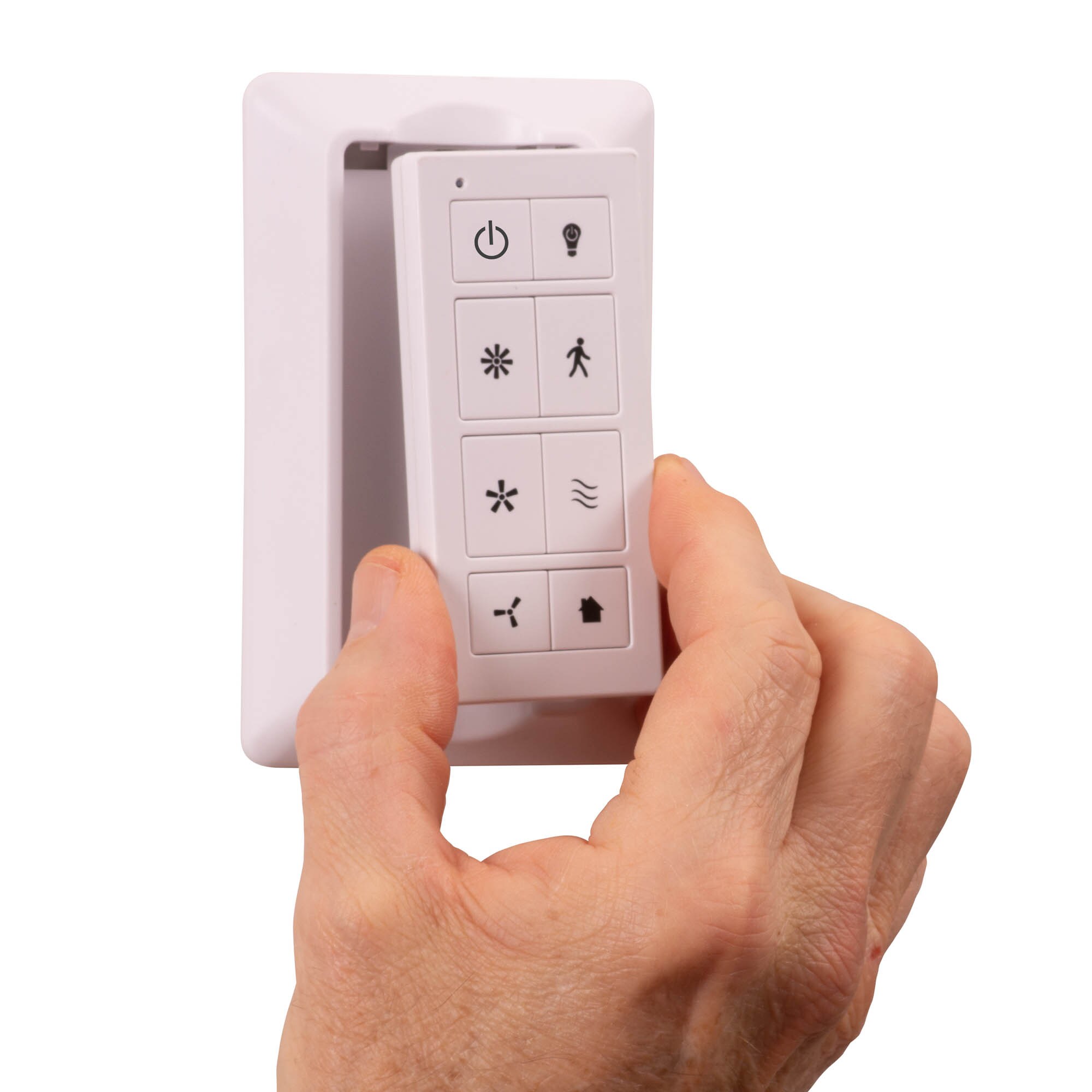 Universal White Matte Plastic Ceiling Fan Remote Control Kit